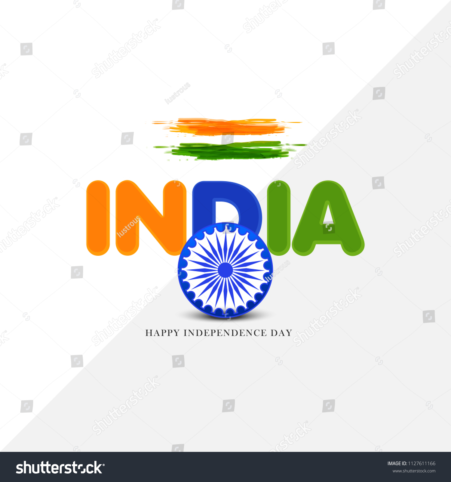 Illustration Happy Independence Day Indian Tricolor Stock Vector ...