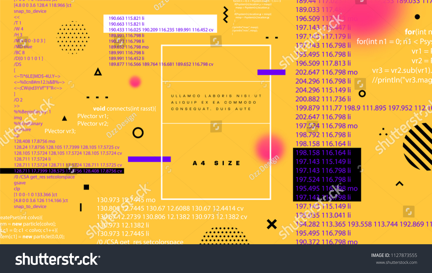 Programming Application Development Code Background Design Stock Vector ...