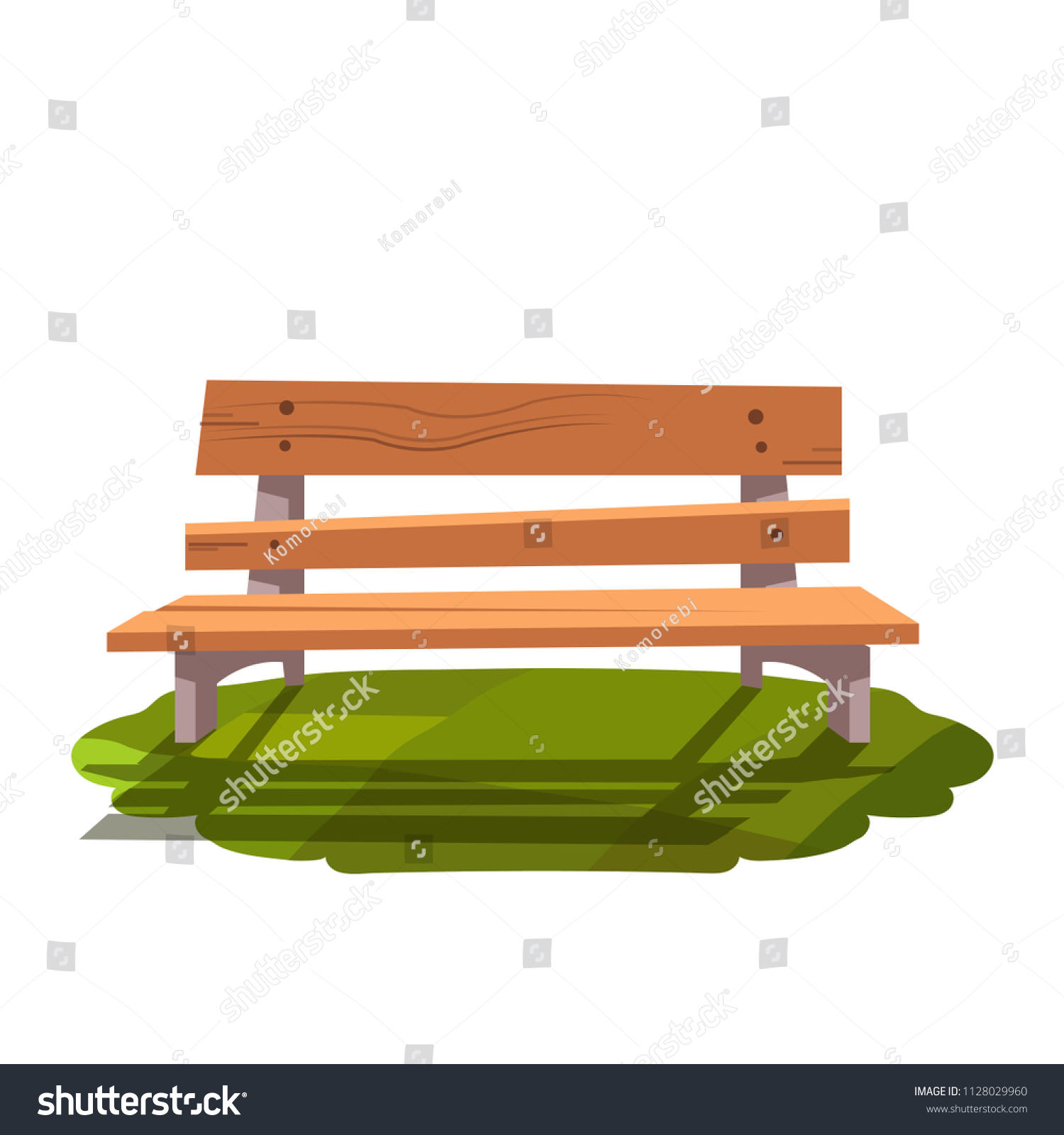 Park Bench Bench Park Vector Illustration Stock Vector (Royalty Free ...