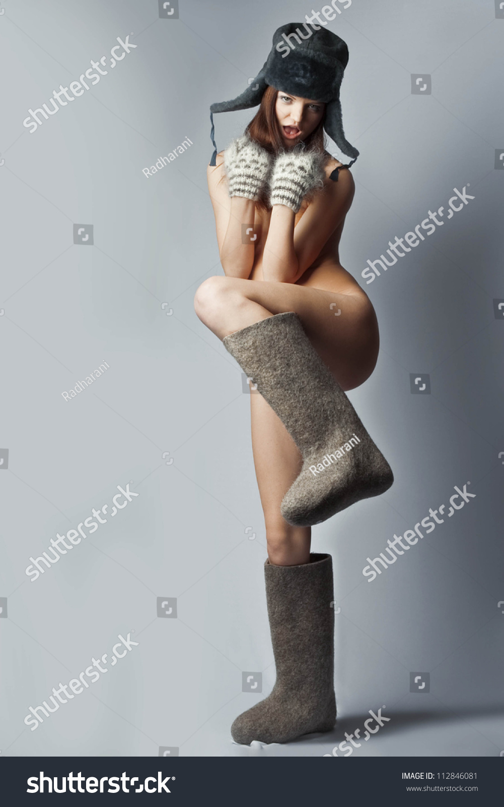 Nude Girl In Boots