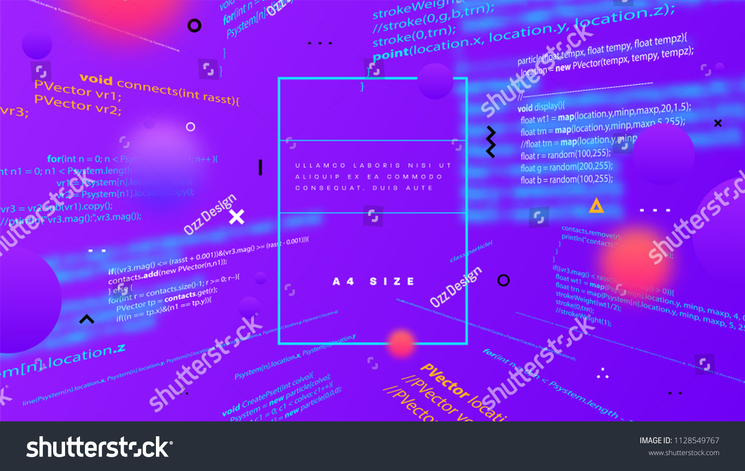응용 프로그램 개발 코드 백그라운드 설계를 스톡 벡터(로열티 프리) 1128549767 | Shutterstock