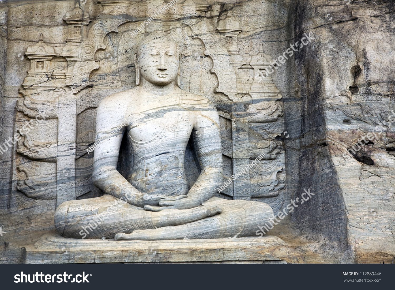 Statues Lord Buddha Polonnaruwa Sri Lanaka Stock Photo 112889446 ...