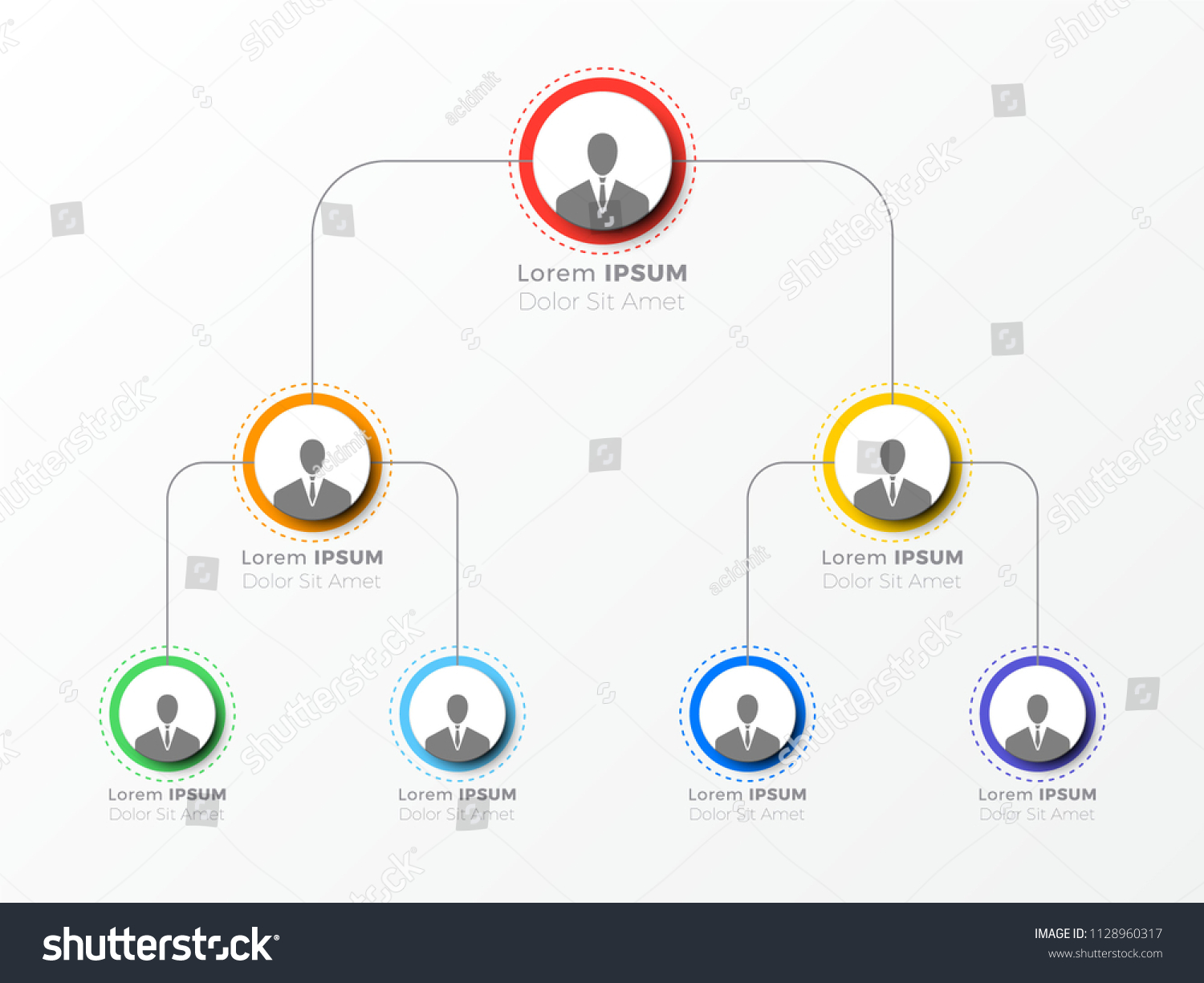 Organizational Structure Company Business Hierarchy Infographic Stock ...