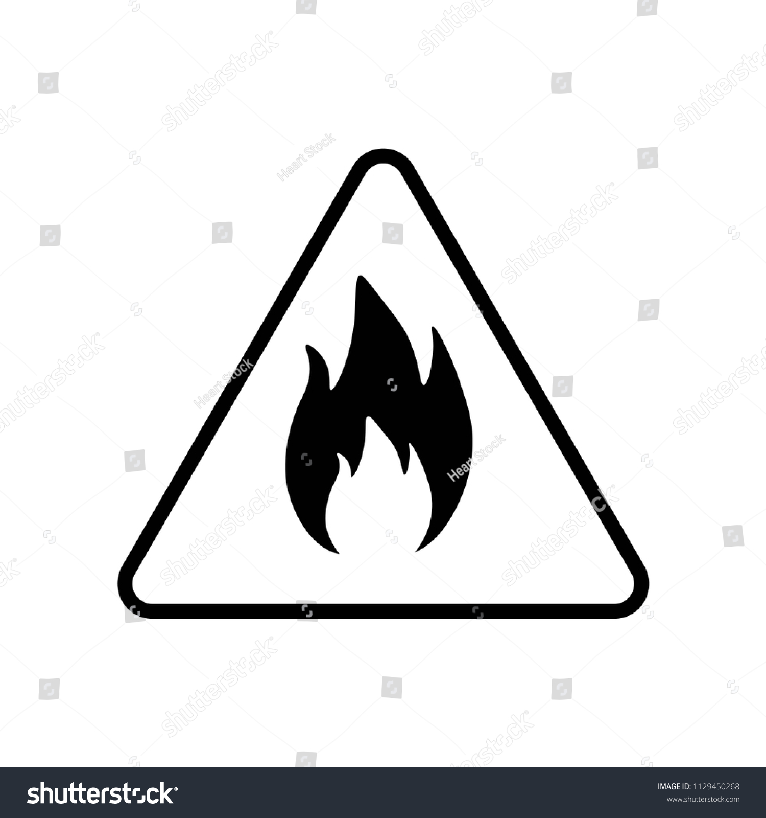 Inflamable Icon Vector Icon Simple Element Stock Vector (Royalty Free ...