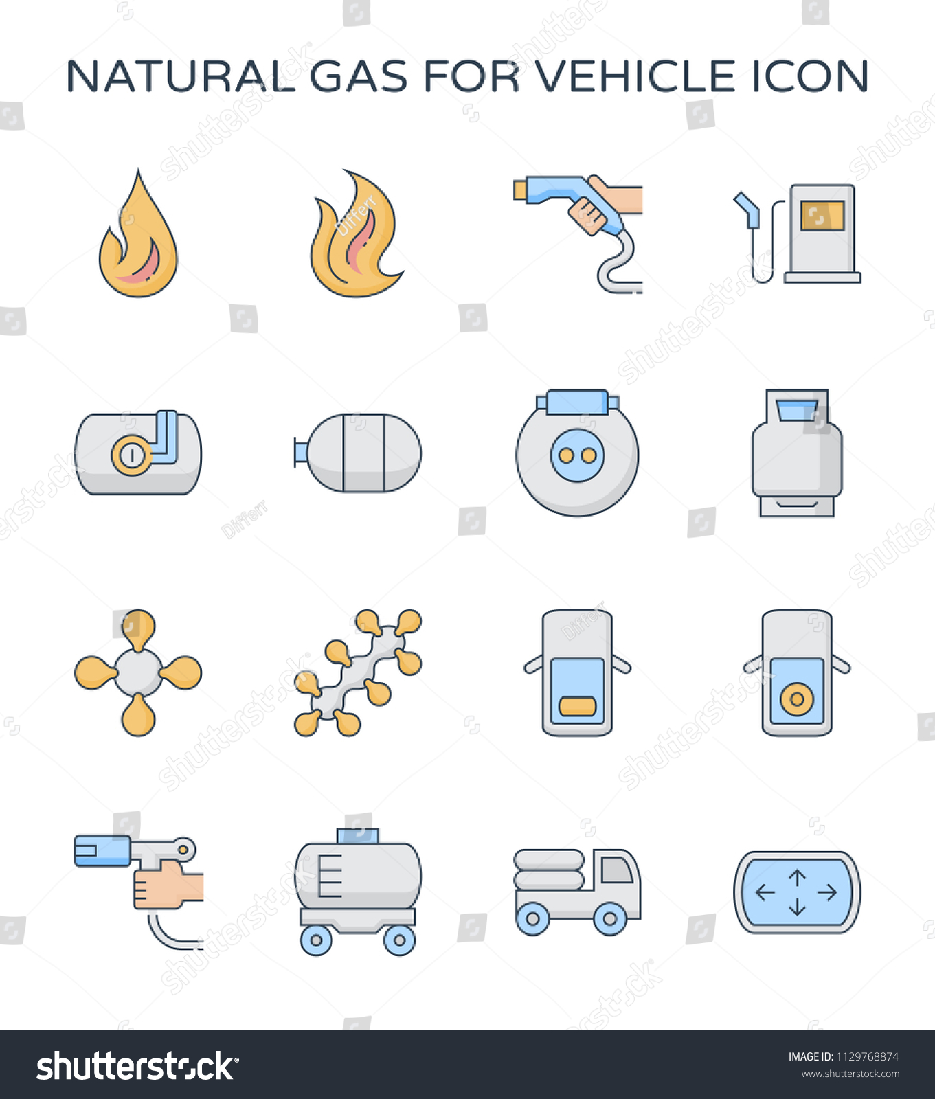 Natural Gas Vector Icon Including Flame Stock Vector (Royalty Free ...