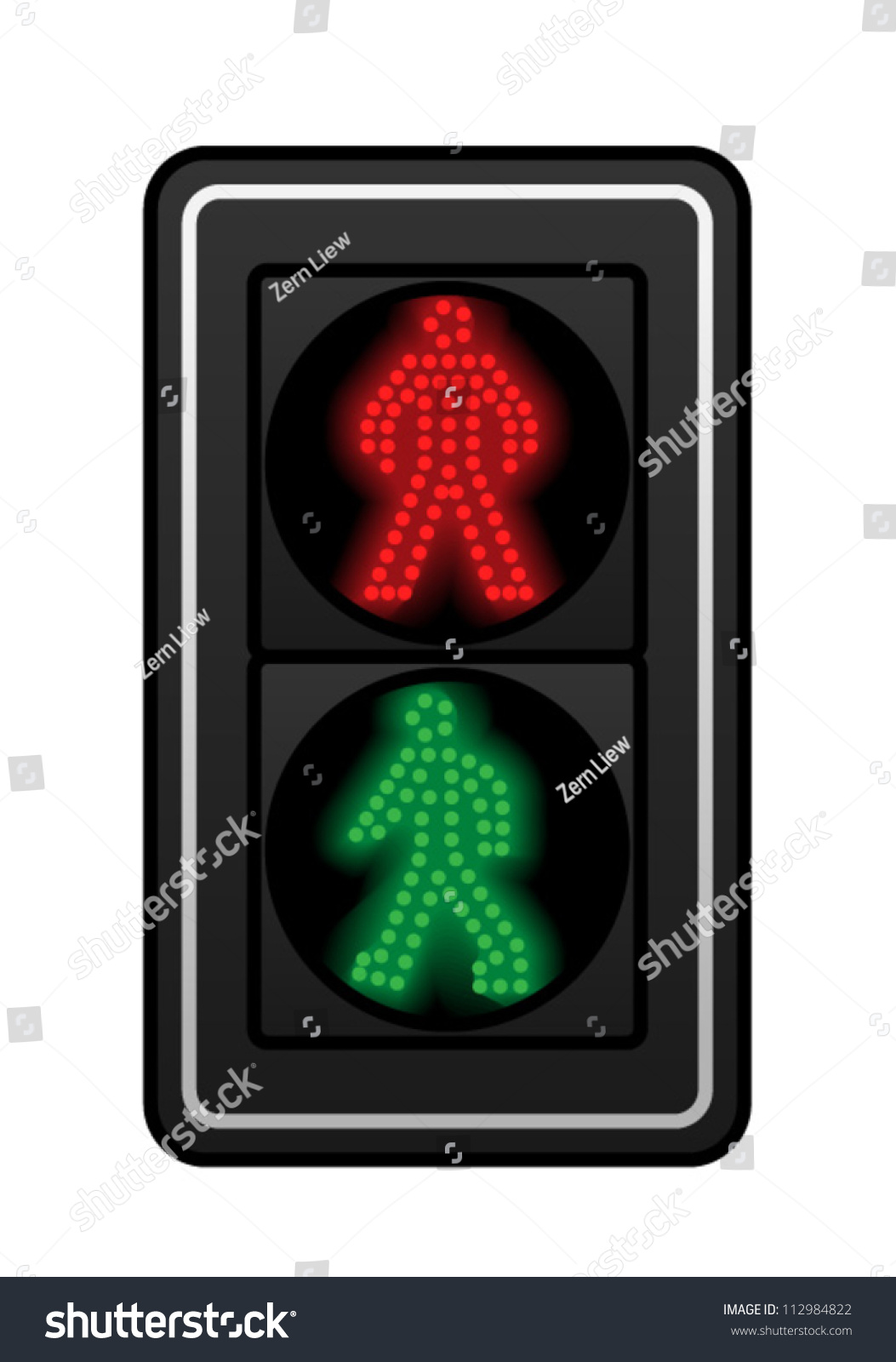 Set Led Pedestrian Traffic Lights All Stock Vector (Royalty Free ...