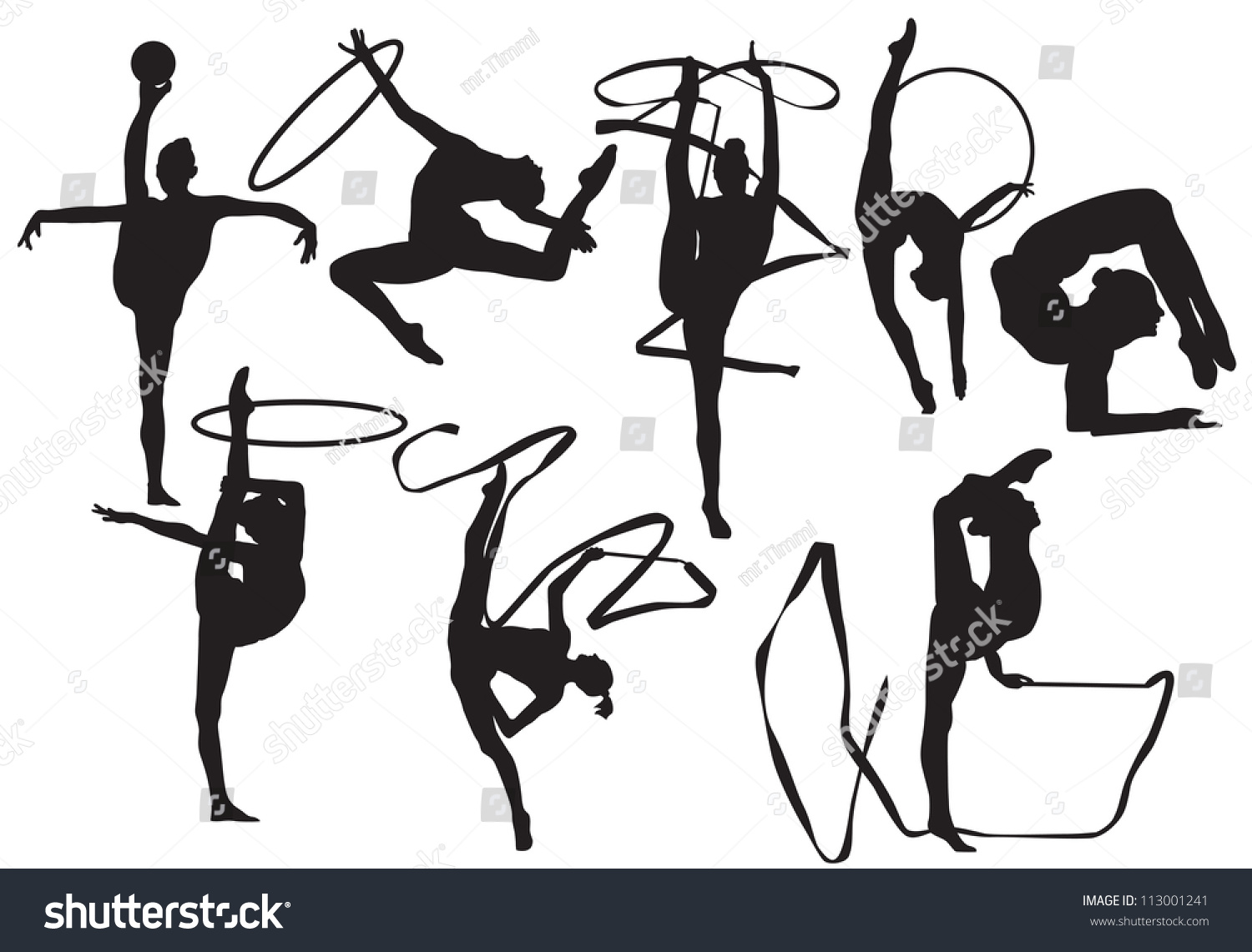 Художественная гимнастика рисунок силуэт соревнования