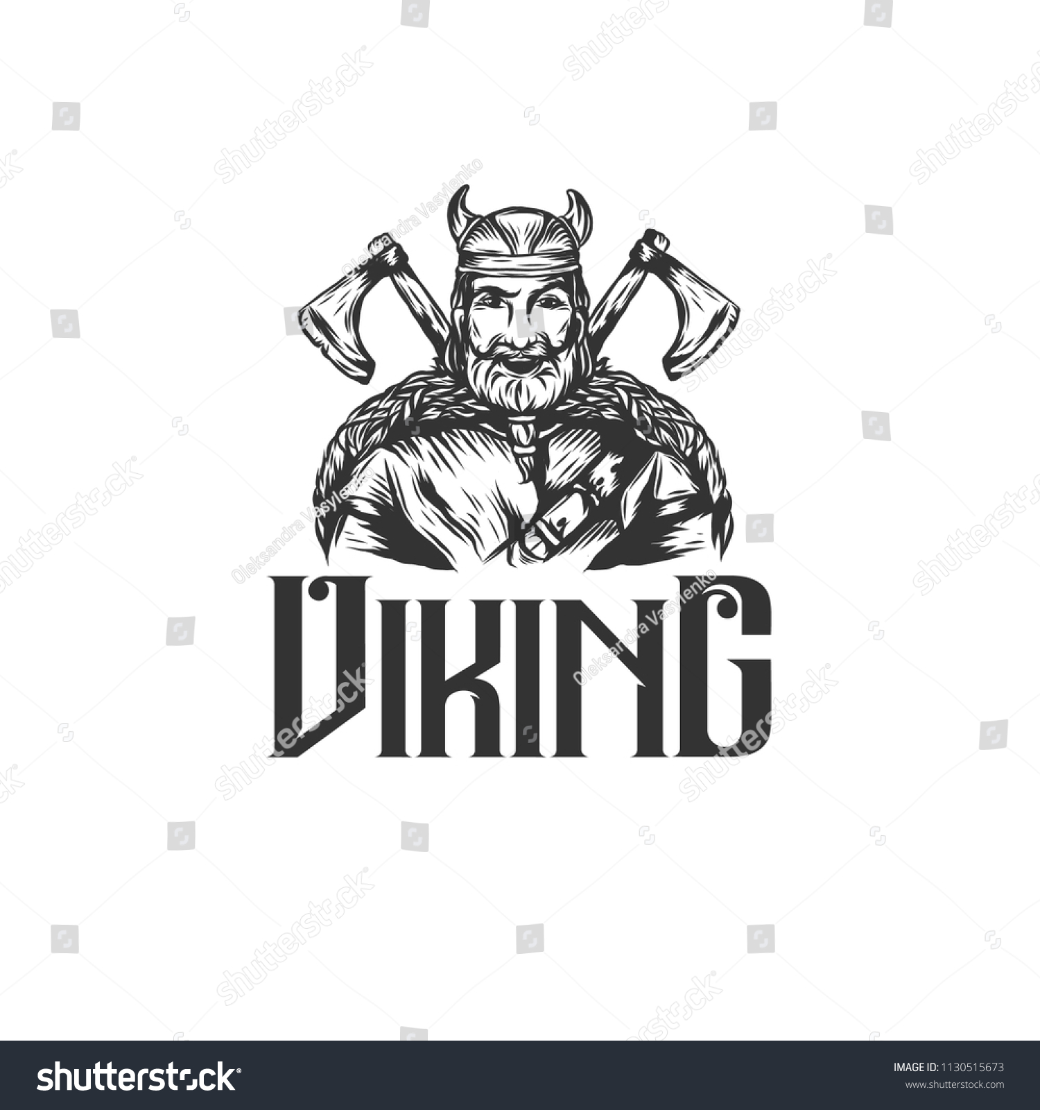 Viking Axe Logo Stock Vector (Royalty Free) 1130515673 | Shutterstock