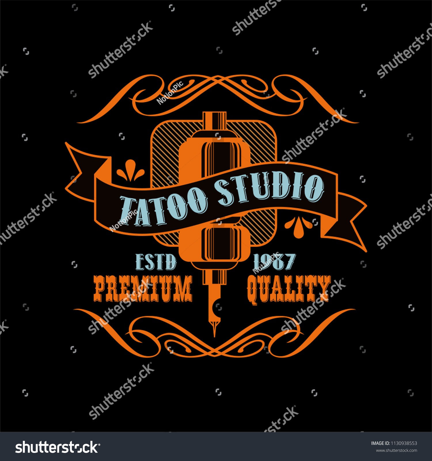 Tattoo Studio Logo Design Premium Quality Stock Vector (Royalty Free ...