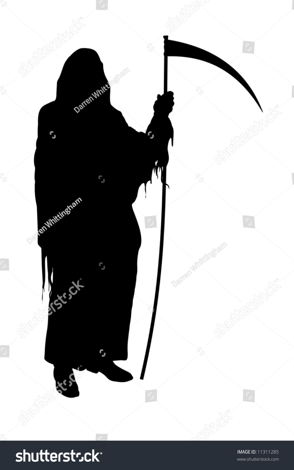 Illustrated Silhouette Grim Reaper Stock Illustration 11311285 ...