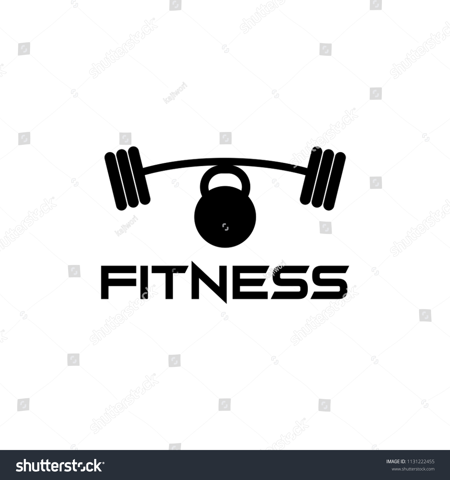 Barbel Logo Fitness Gym Icon Vector Stock Vector (Royalty Free ...