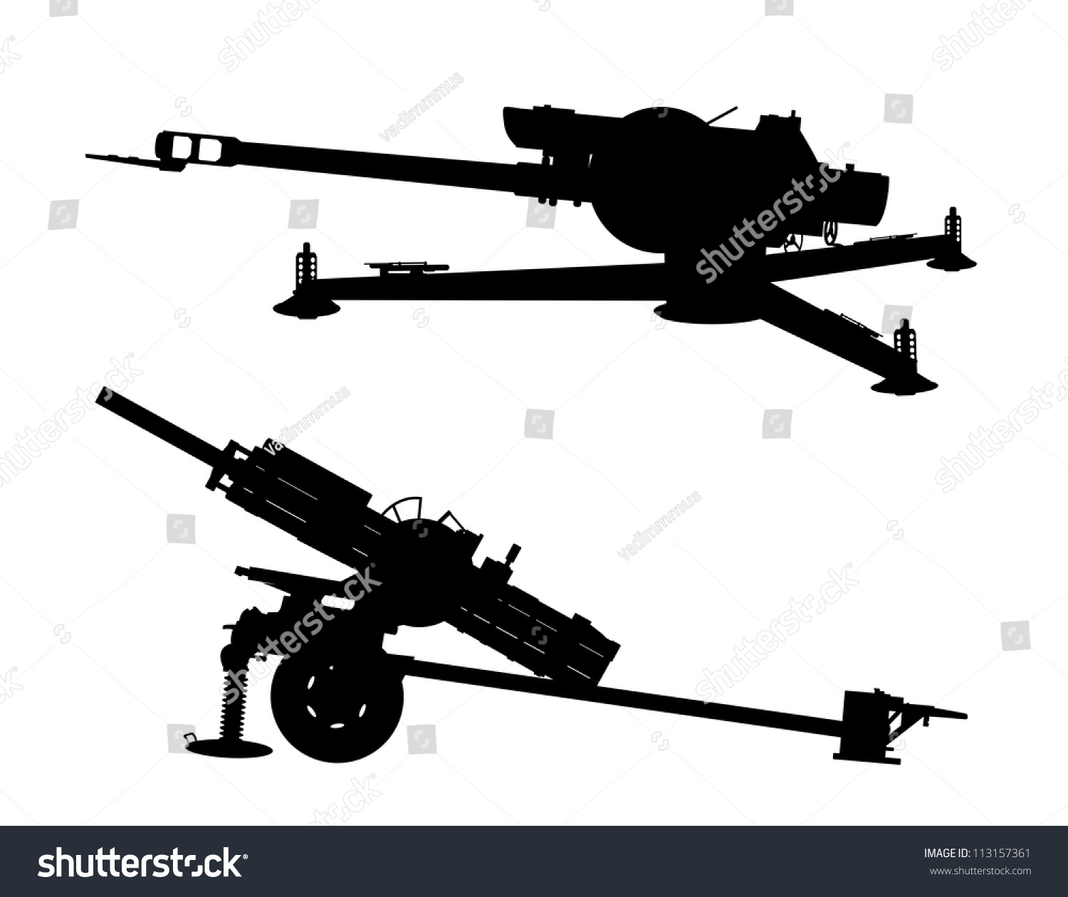 Артиллерийское орудие вектор