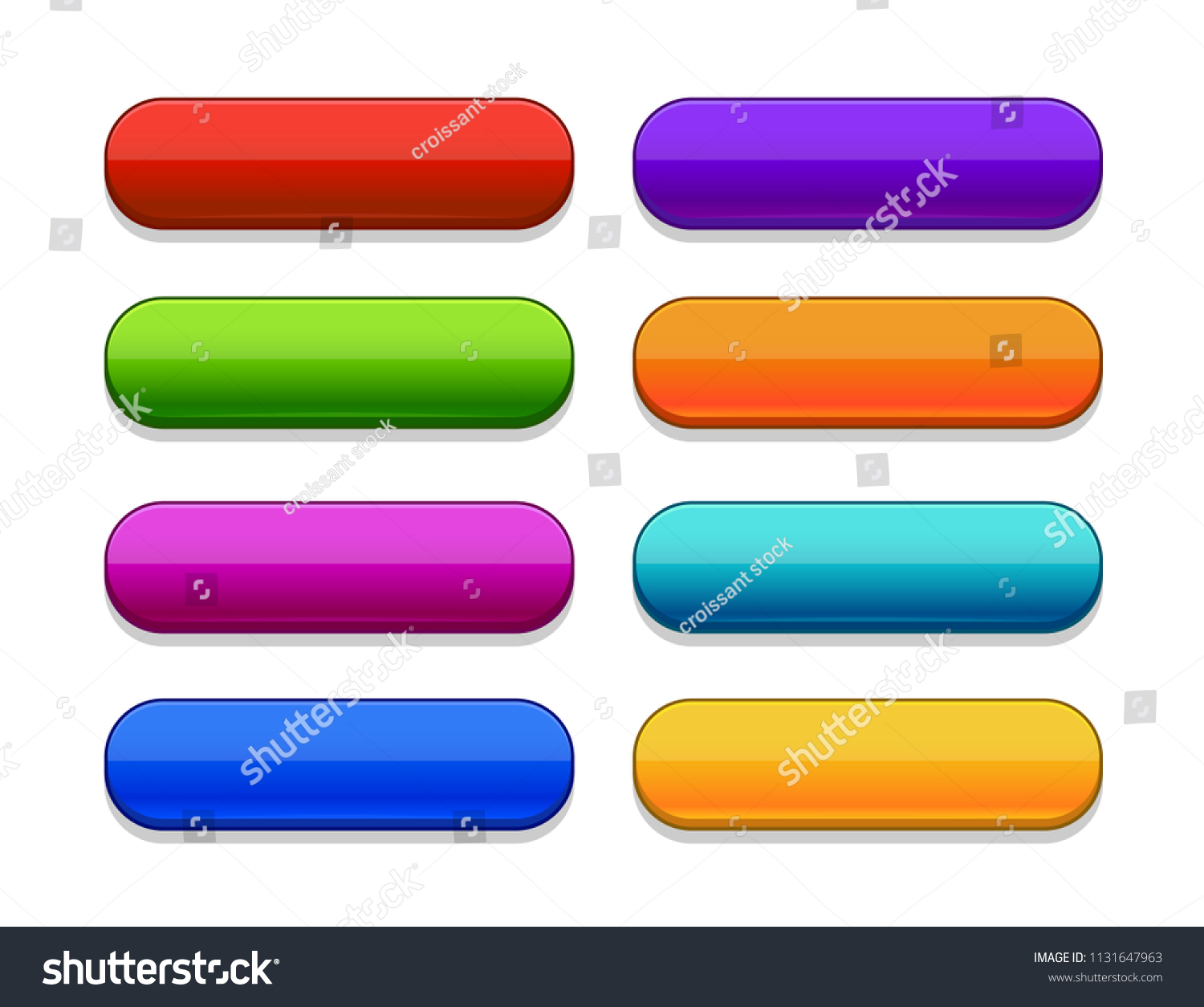 Game Ui Set Buttons Gui Build Stock Vector (Royalty Free) 1131647963 ...