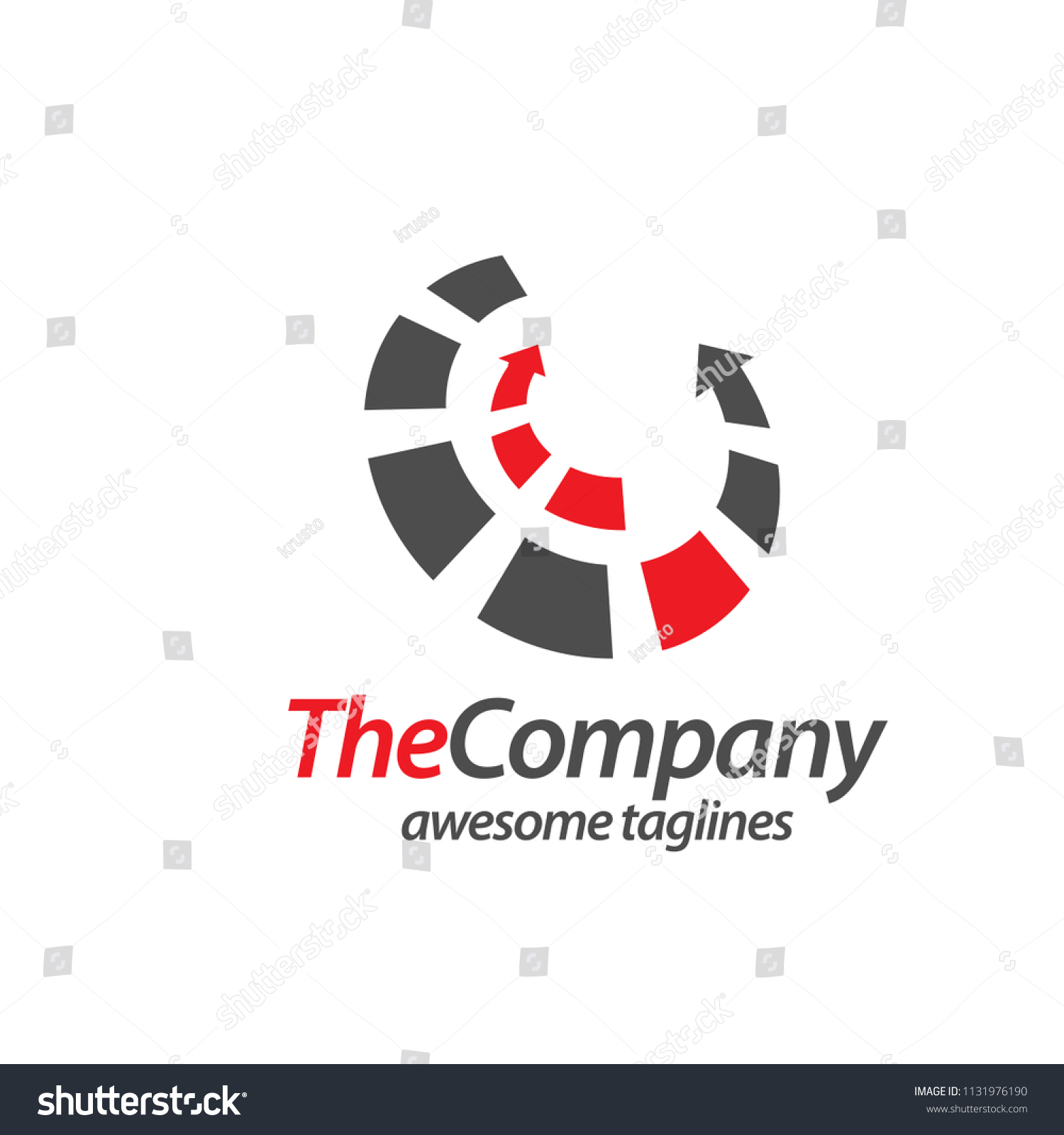 Creative Circle Arrow Logo Template Element Stock Vector (Royalty Free ...