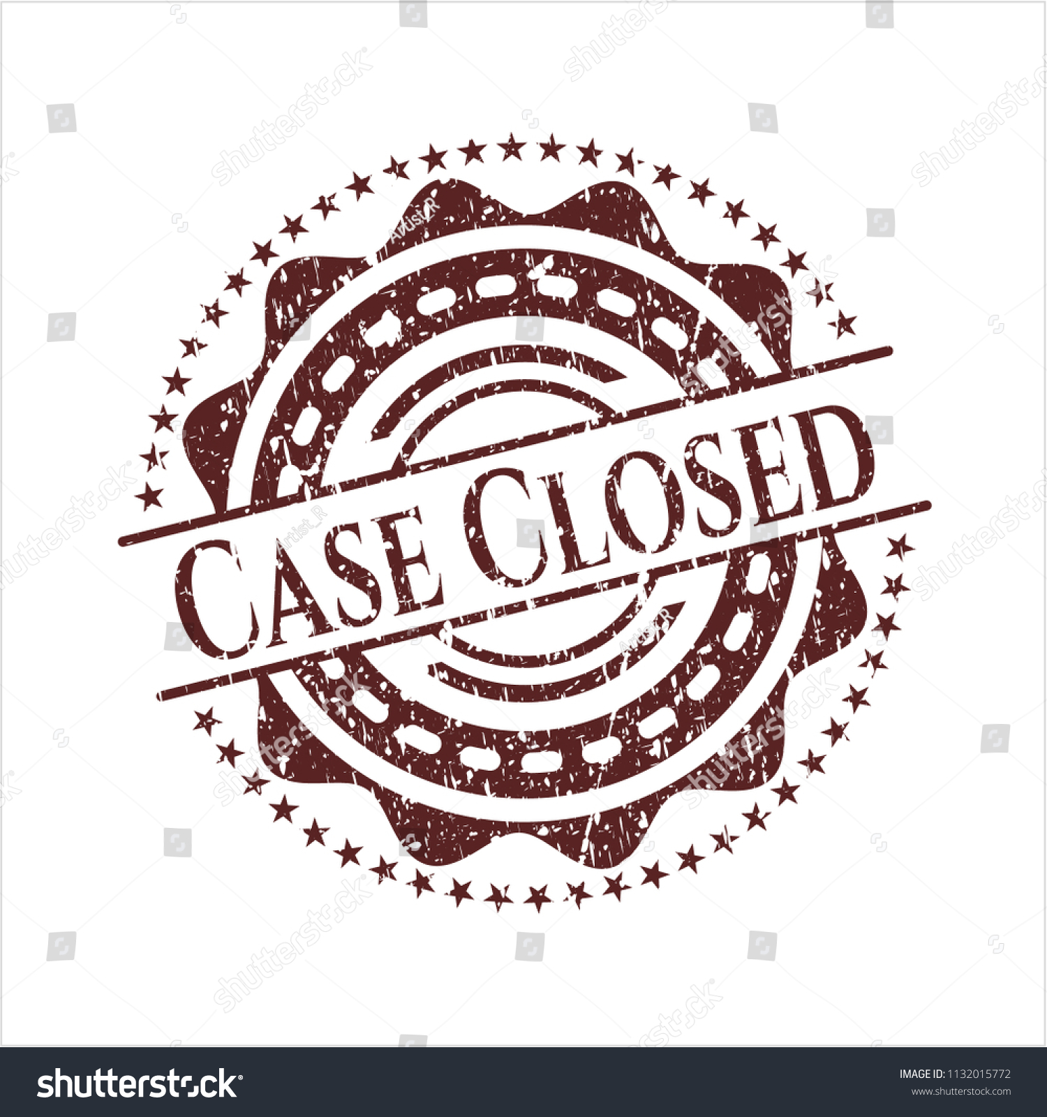 Red Case Closed Rubber Stamp Stock Vector (Royalty Free) 1132015772 ...