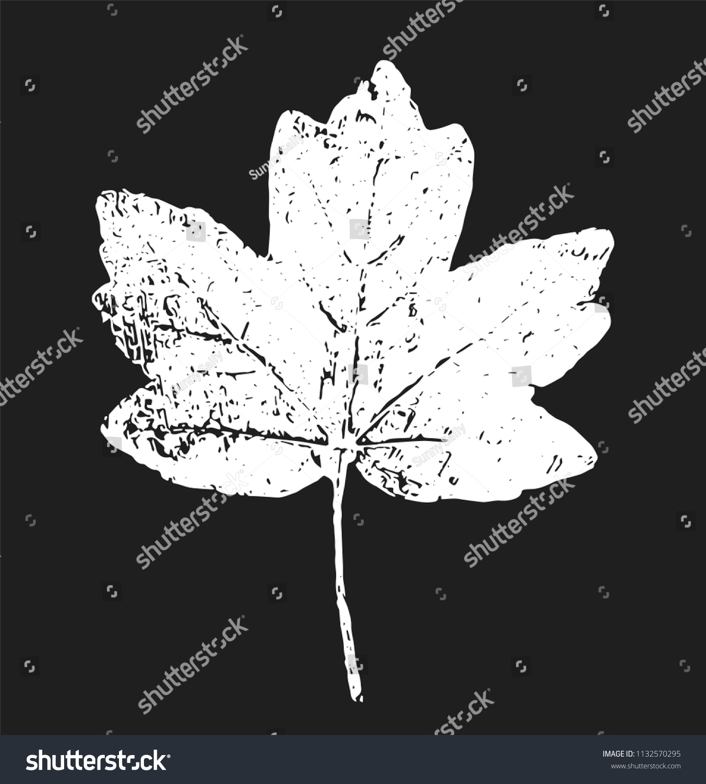 White Stamp Leaf Stock Vector (Royalty Free) 1132570295 | Shutterstock