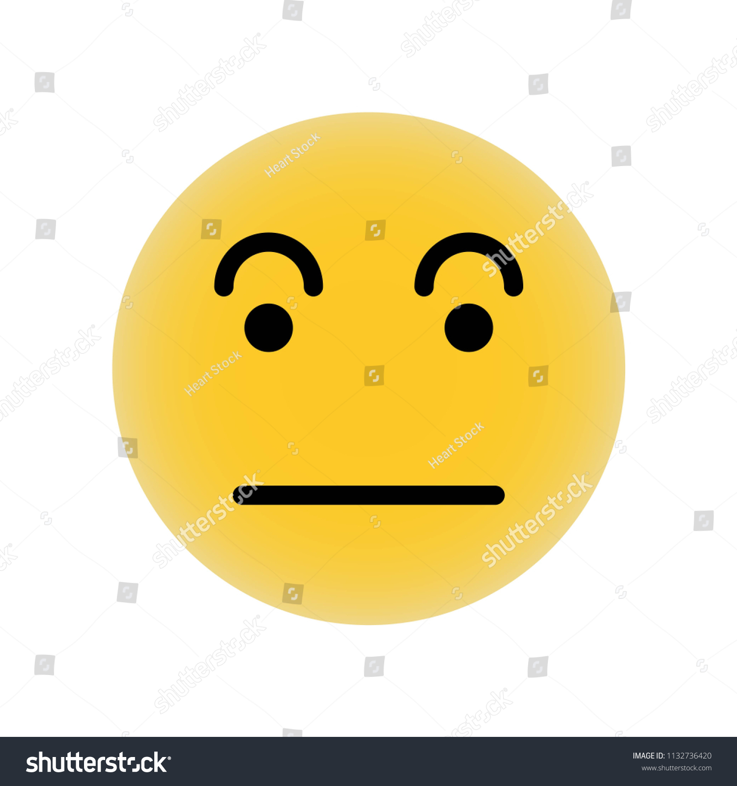 Surprised Emoji Vector Icon Simple Element Stock Vector (Royalty Free ...