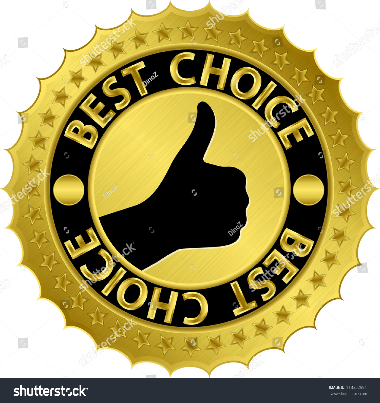 Best Choice Golden Label Vector Illustration Stock Vector (Royalty Free ...