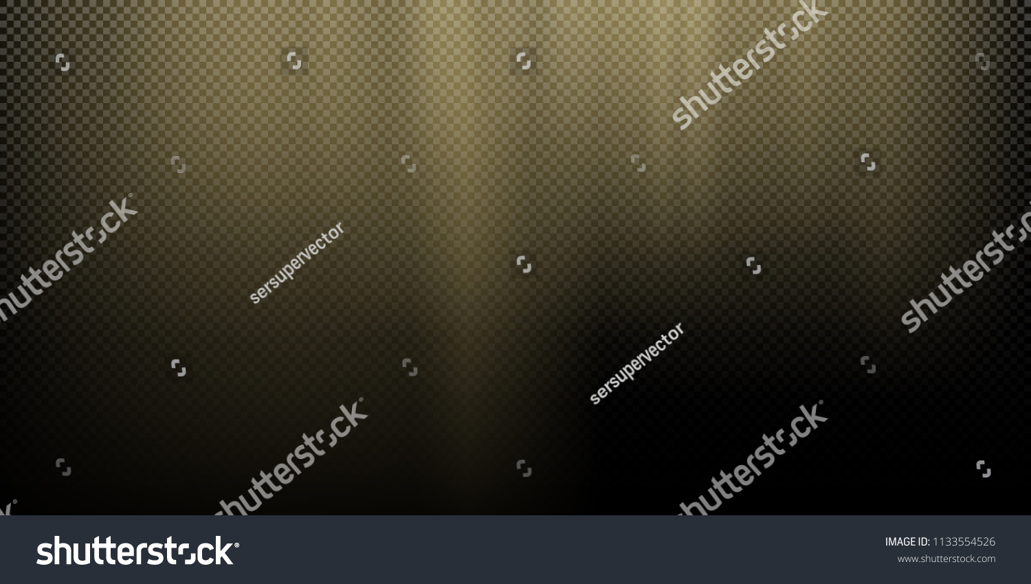 Golden Light Effect On Transparent Background Stock Vector (Royalty ...