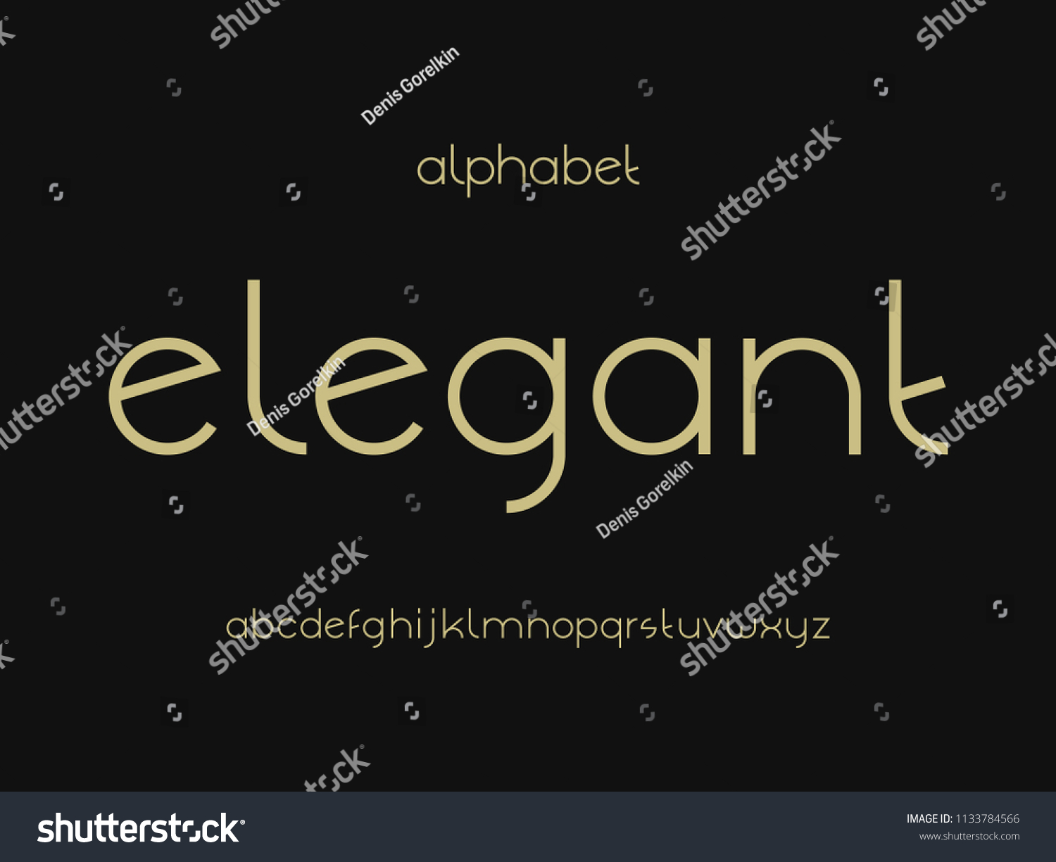 Elegant Font Vector Alphabet Letters Typeface Stock Vector (Royalty ...