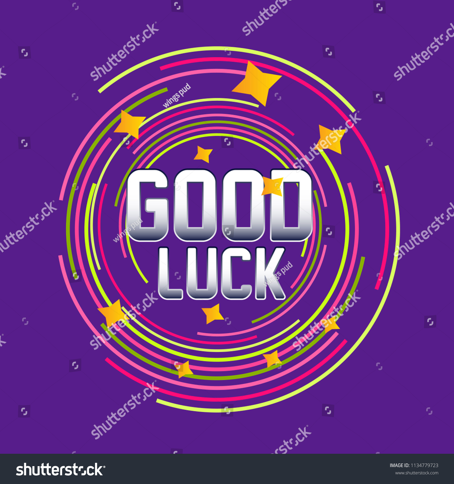 Good Luck Beautiful Label Background Sign Stock Vector (Royalty Free ...