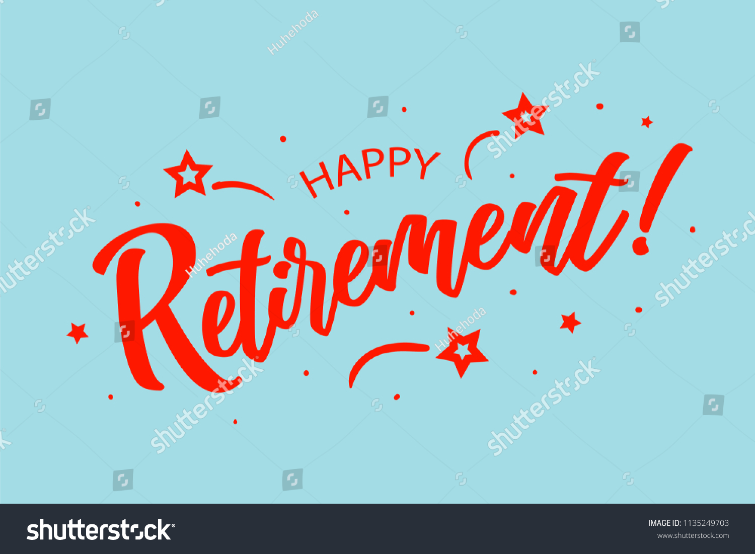 Happy Retirement Card Beautiful Greeting Scratched Stock Vector