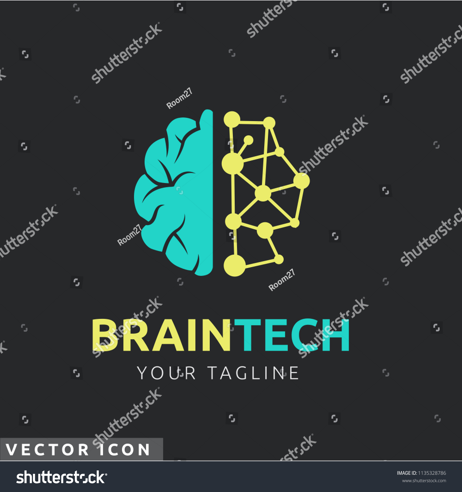 Brain Circuit Logoicon Stock Vector (Royalty Free) 1135328786 ...