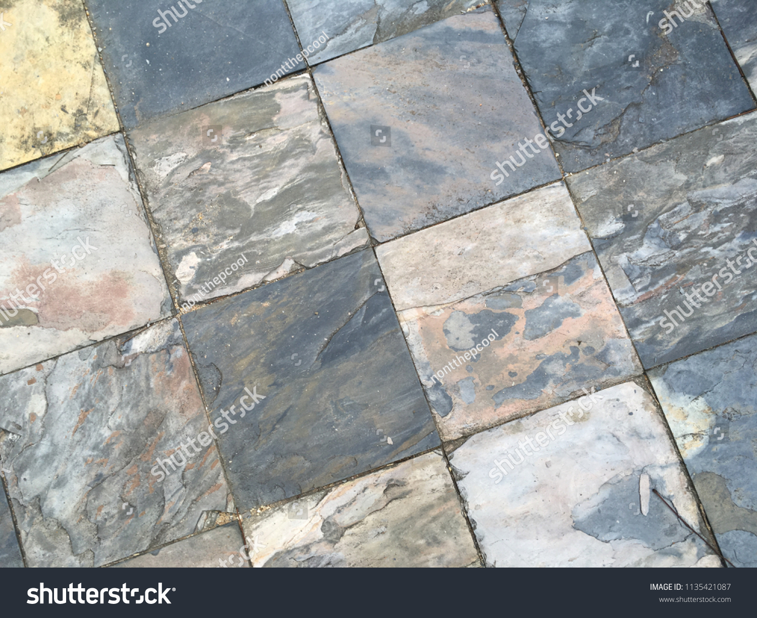 Old Stone Tile Floor Texture Pattern Stock Photo 1135421087 | Shutterstock