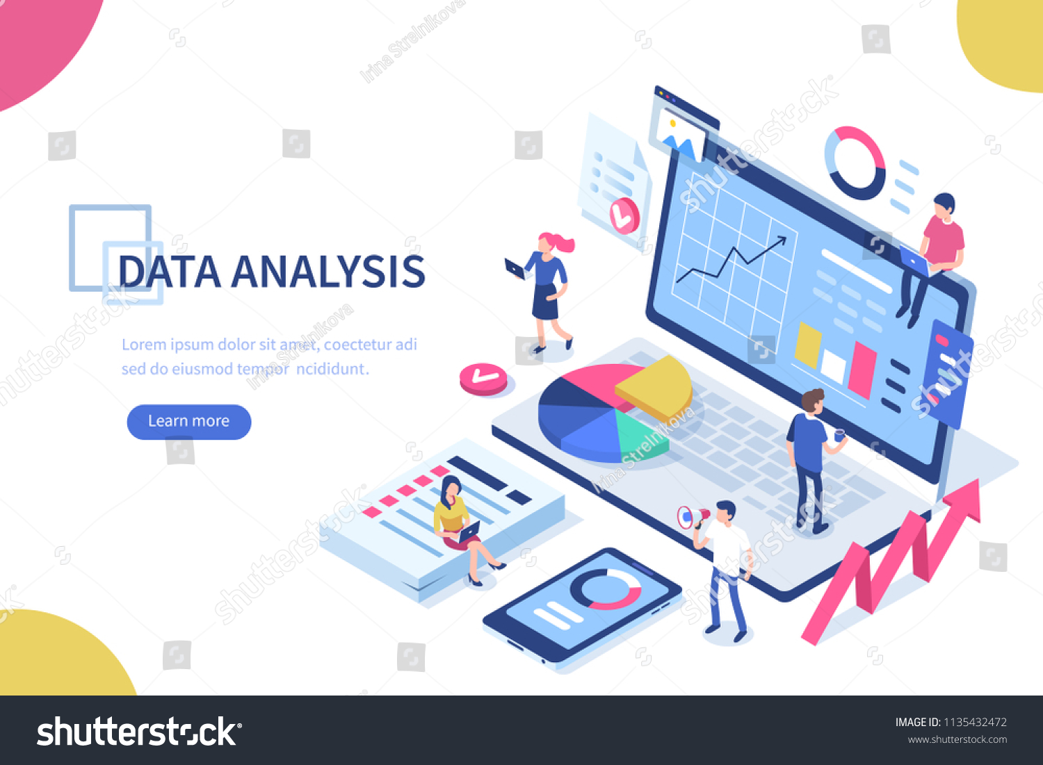 Data Analysis Concept Characters Can Use Stock Vector (Royalty Free ...