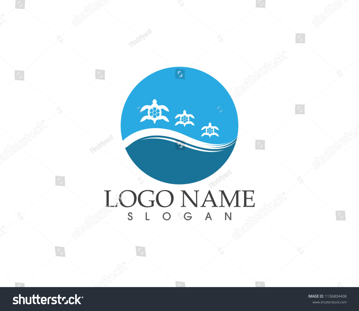 Sea Turtle Icon Logo Vector Illustration Stock Vector (Royalty Free ...