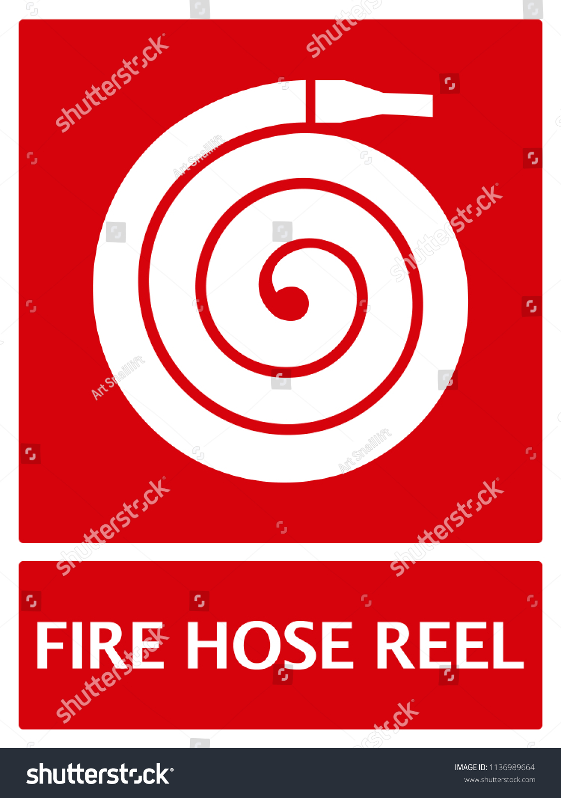 Fire Hose Reel Symbol Sign Vector Stock Vector Royalty Free 1136989664 Shutterstock