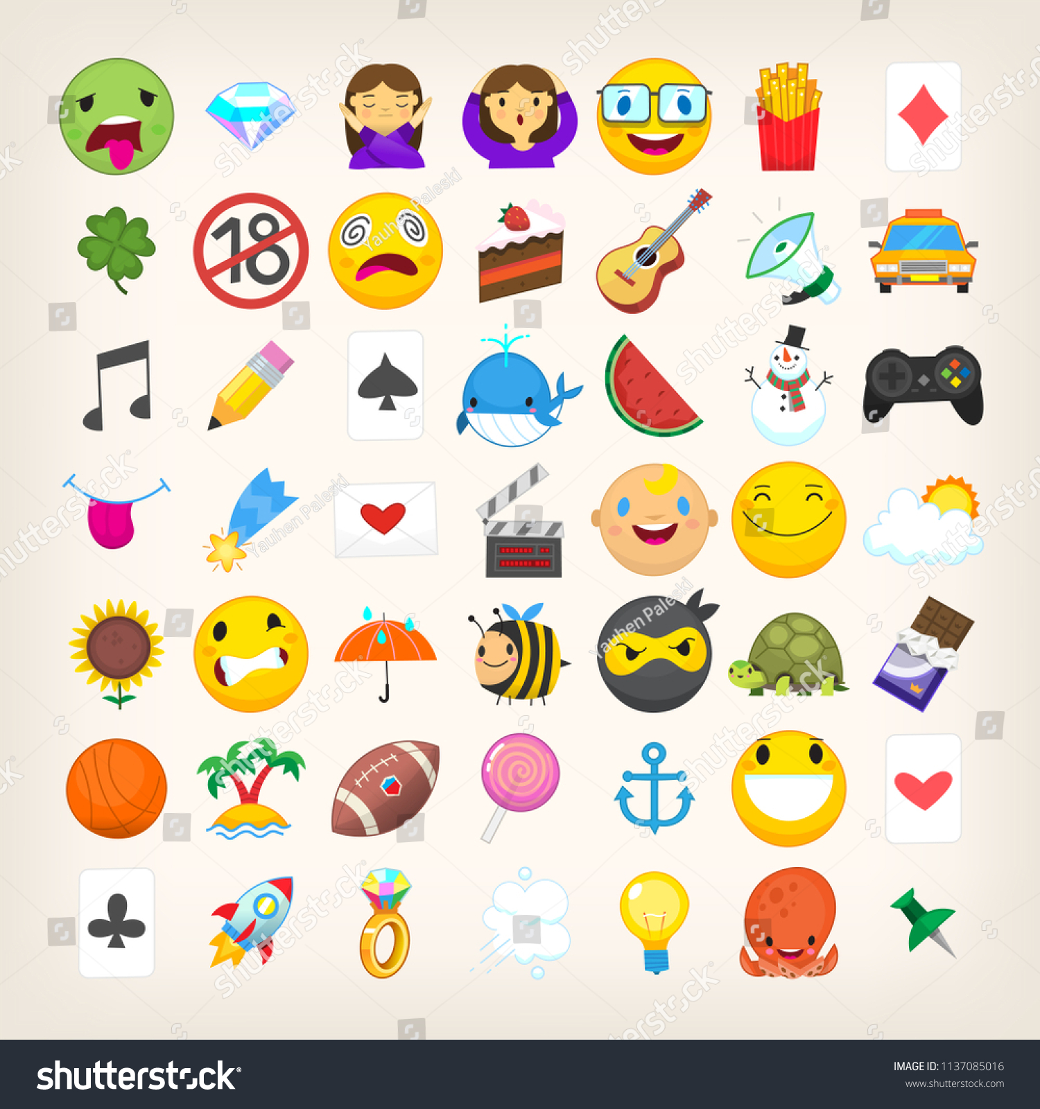 Set Graphic Emoticons Signs Symbols Used Stock Vector (Royalty Free ...