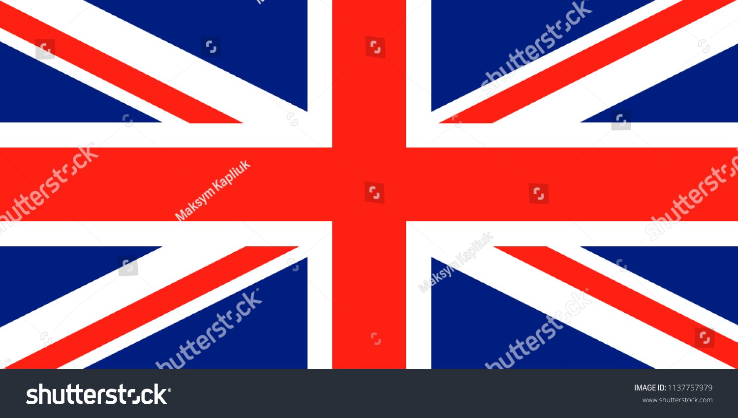 Union Jack United Kingdom Flag Red Stock Vector (Royalty Free ...