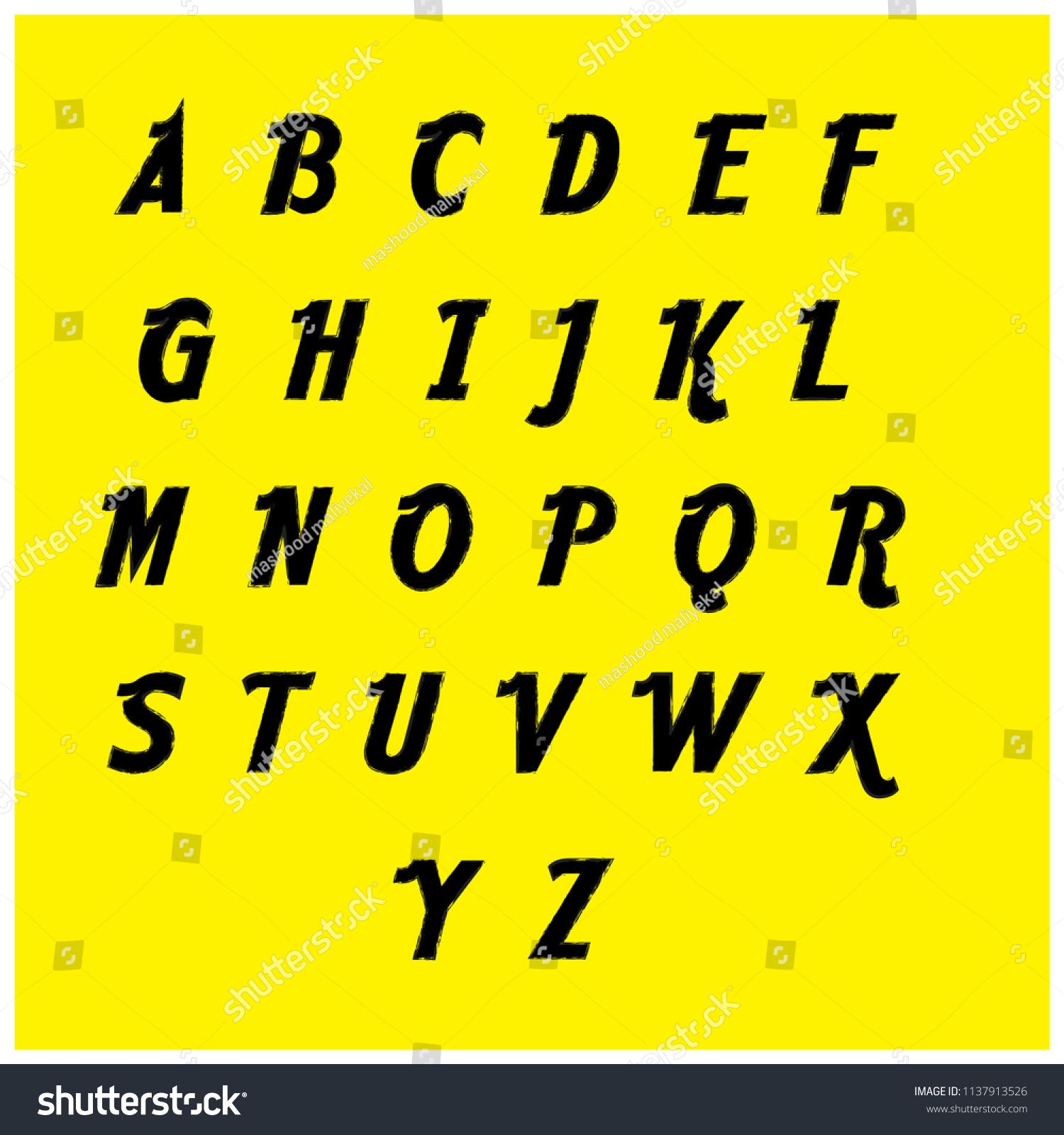 English Alphabet Letters Stock Vector (Royalty Free) 1137913526 ...