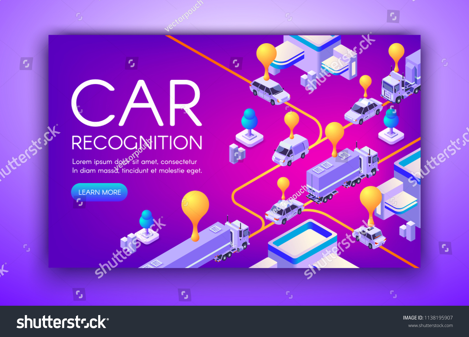 car-recognition-vector-illustration-vehicle-registration-stock-vector