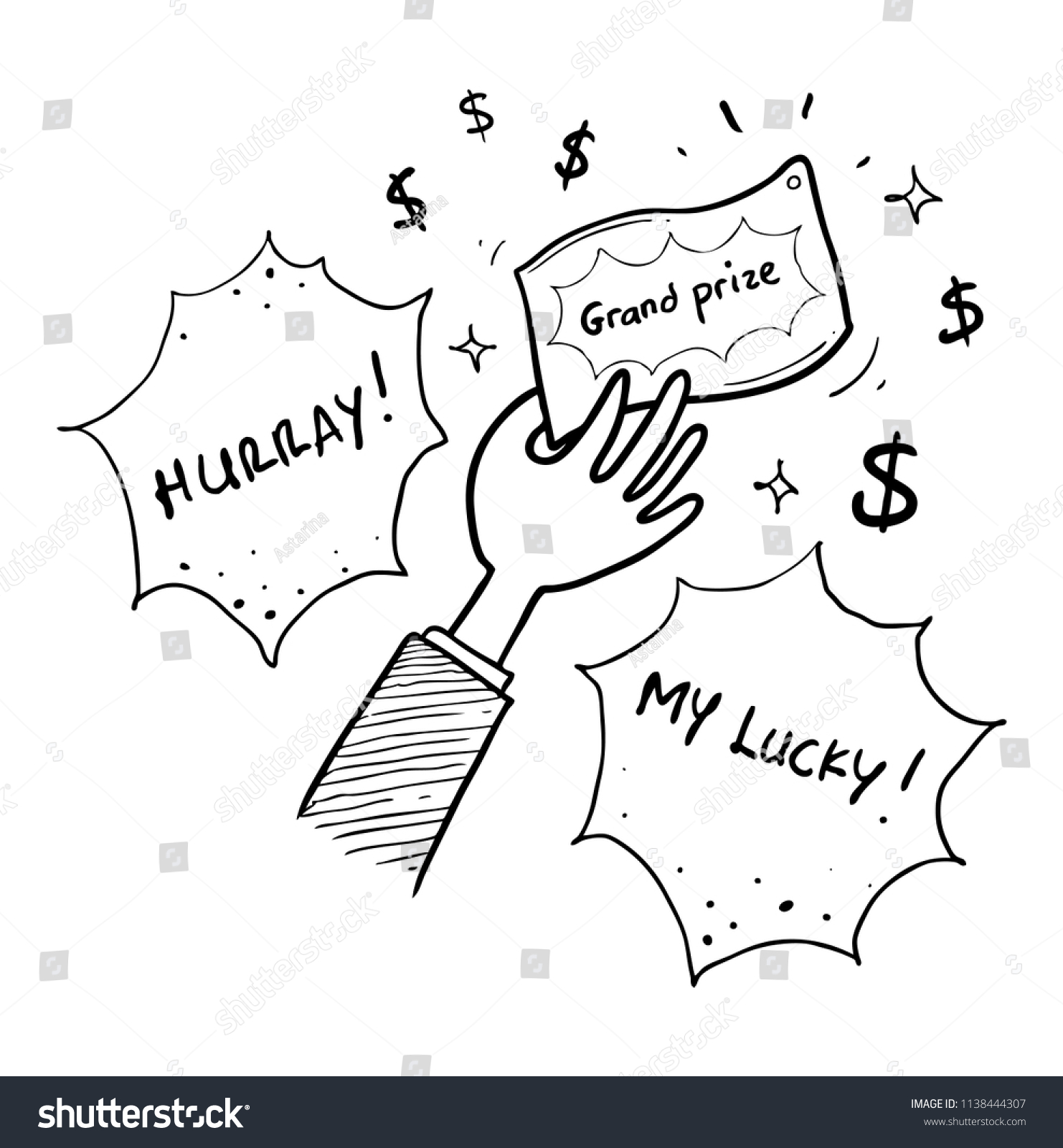 Winning Lottery Drawing Stock Vector (Royalty Free) 1138444307
