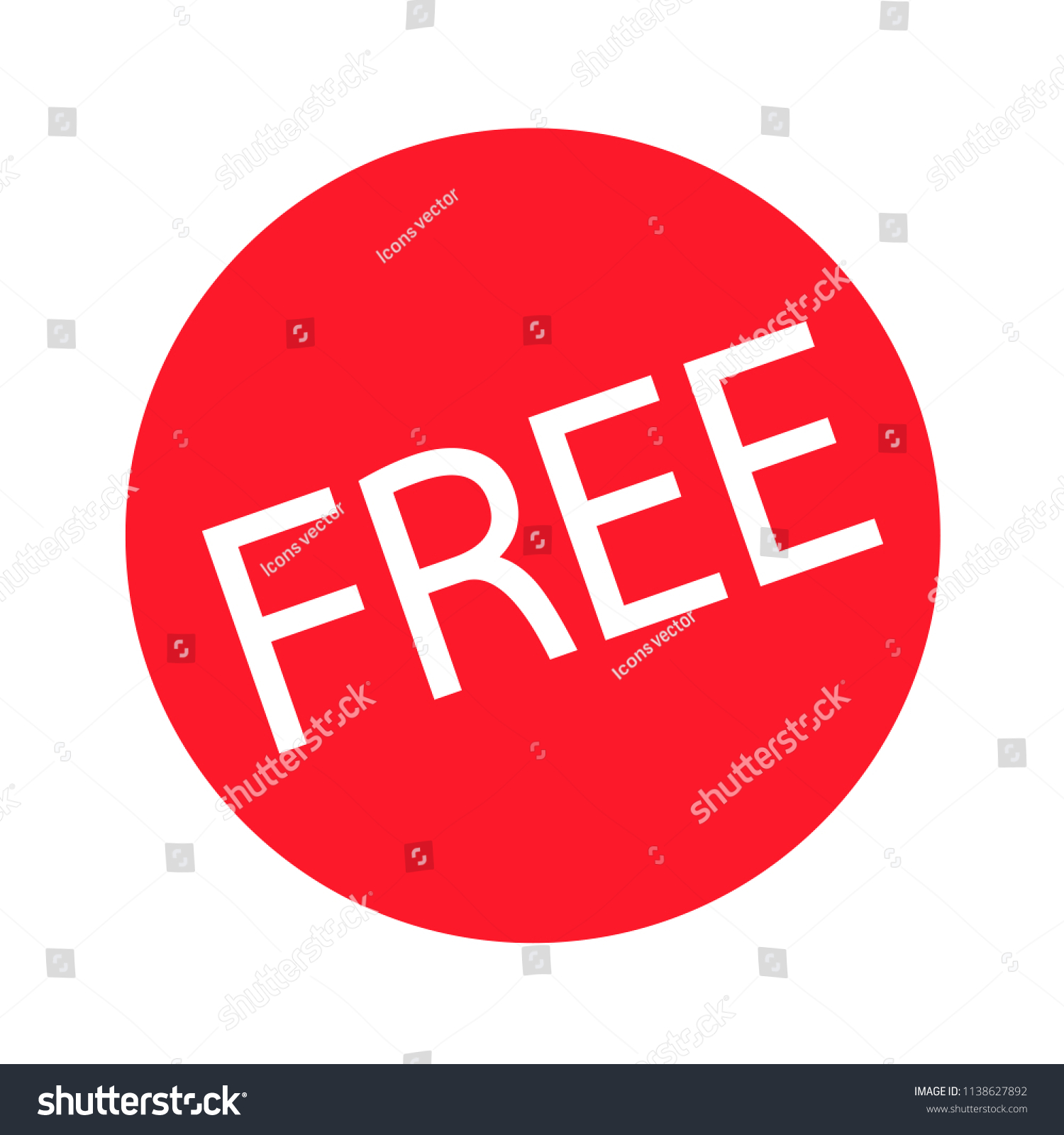 Button Sign Free Icon Stock Vector (royalty Free) 1138627892 