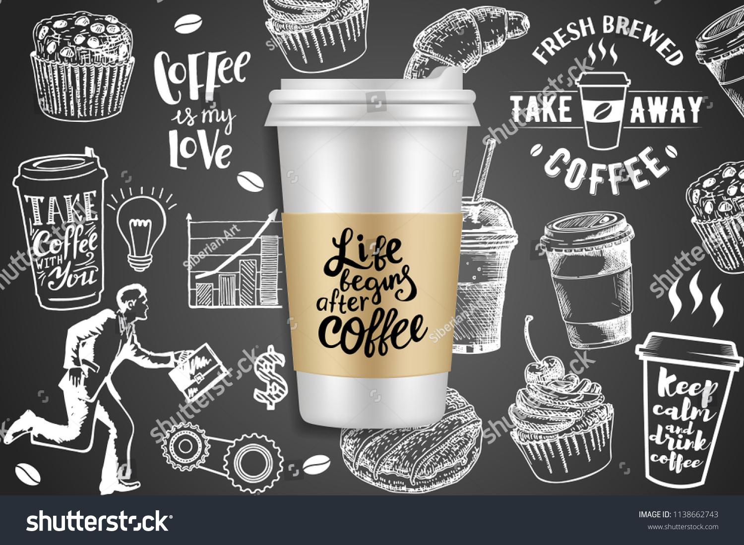 Напитки и кофе плакат