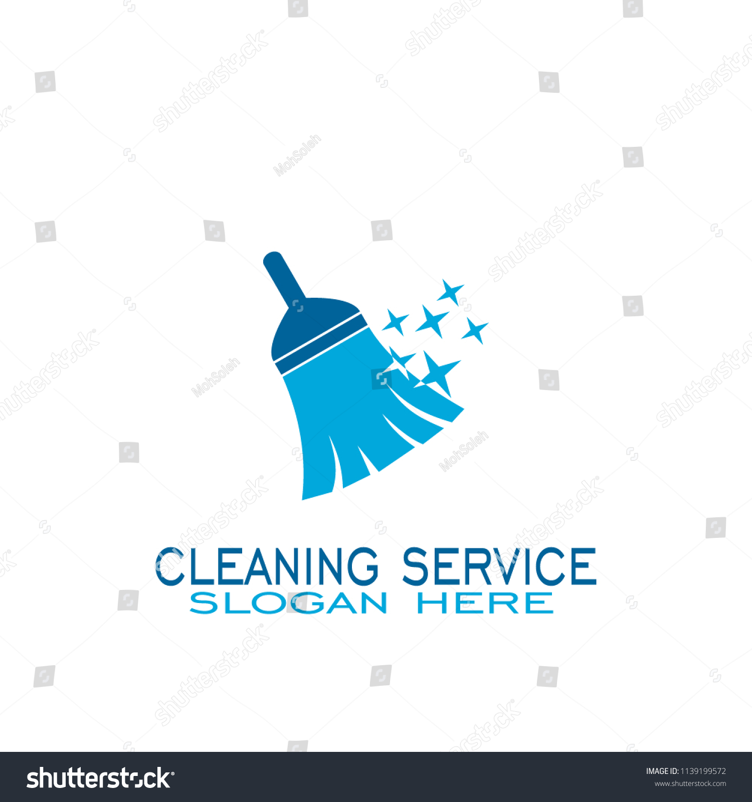 Cleaning Service Logo Broom Graphic Logo Stock Vector (Royalty Free ...