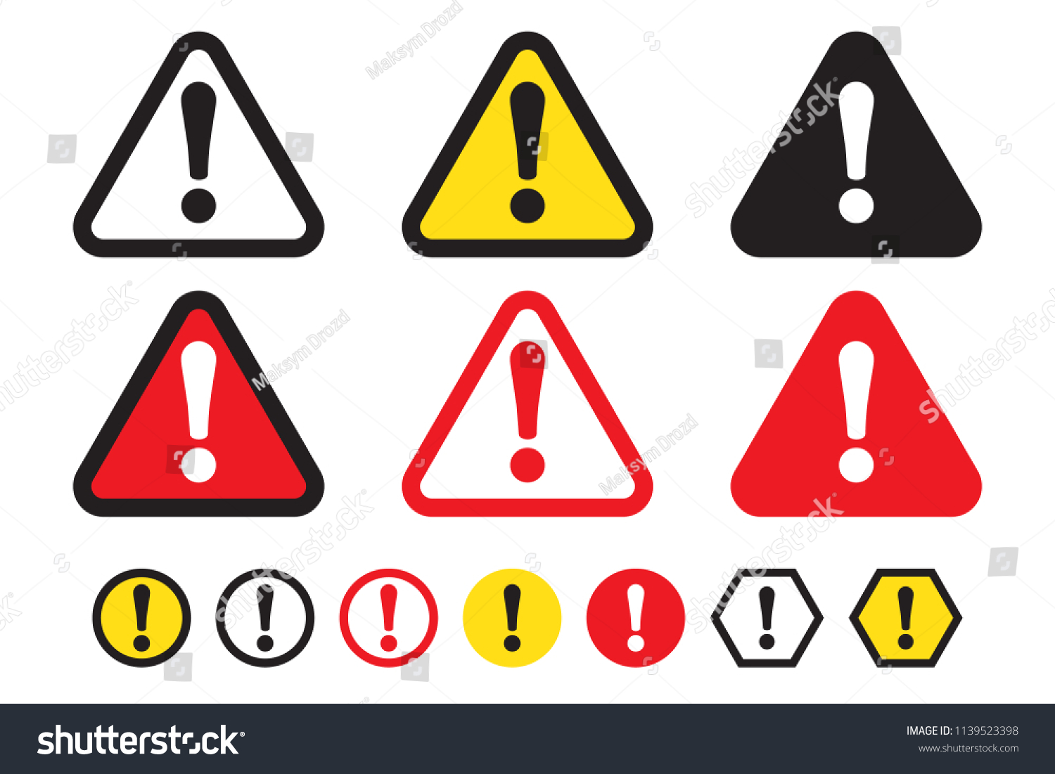 Danger Sign Warning Sign Attention Sign Stock Vector (Royalty Free ...