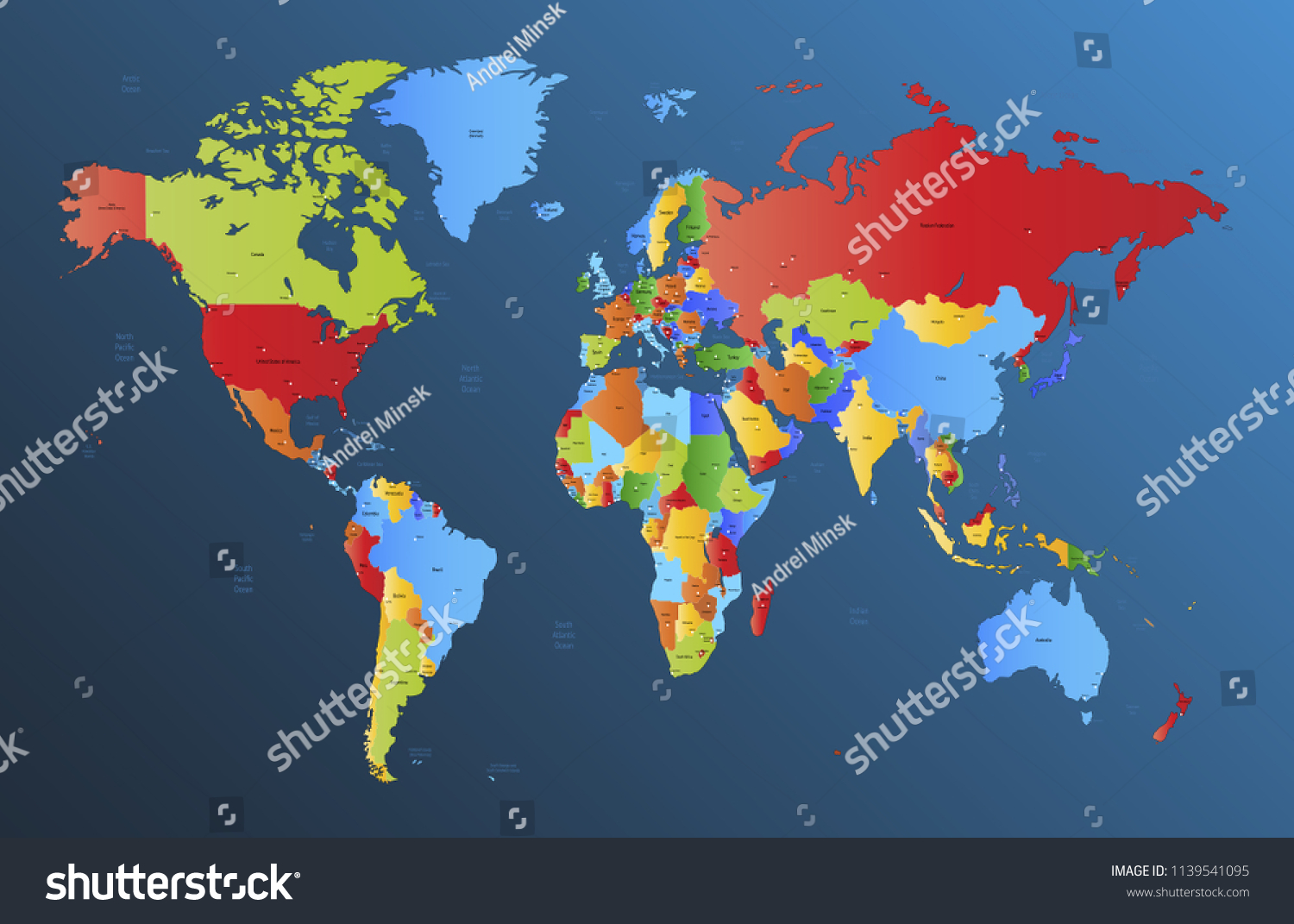 World Map Vector Stock Vector (Royalty Free) 1139541095 | Shutterstock