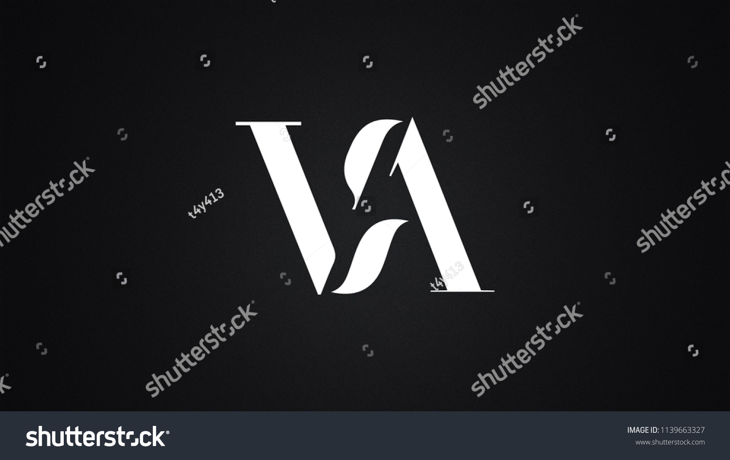 Va Letter Logo Design Template Vector Stock Vector (Royalty Free ...