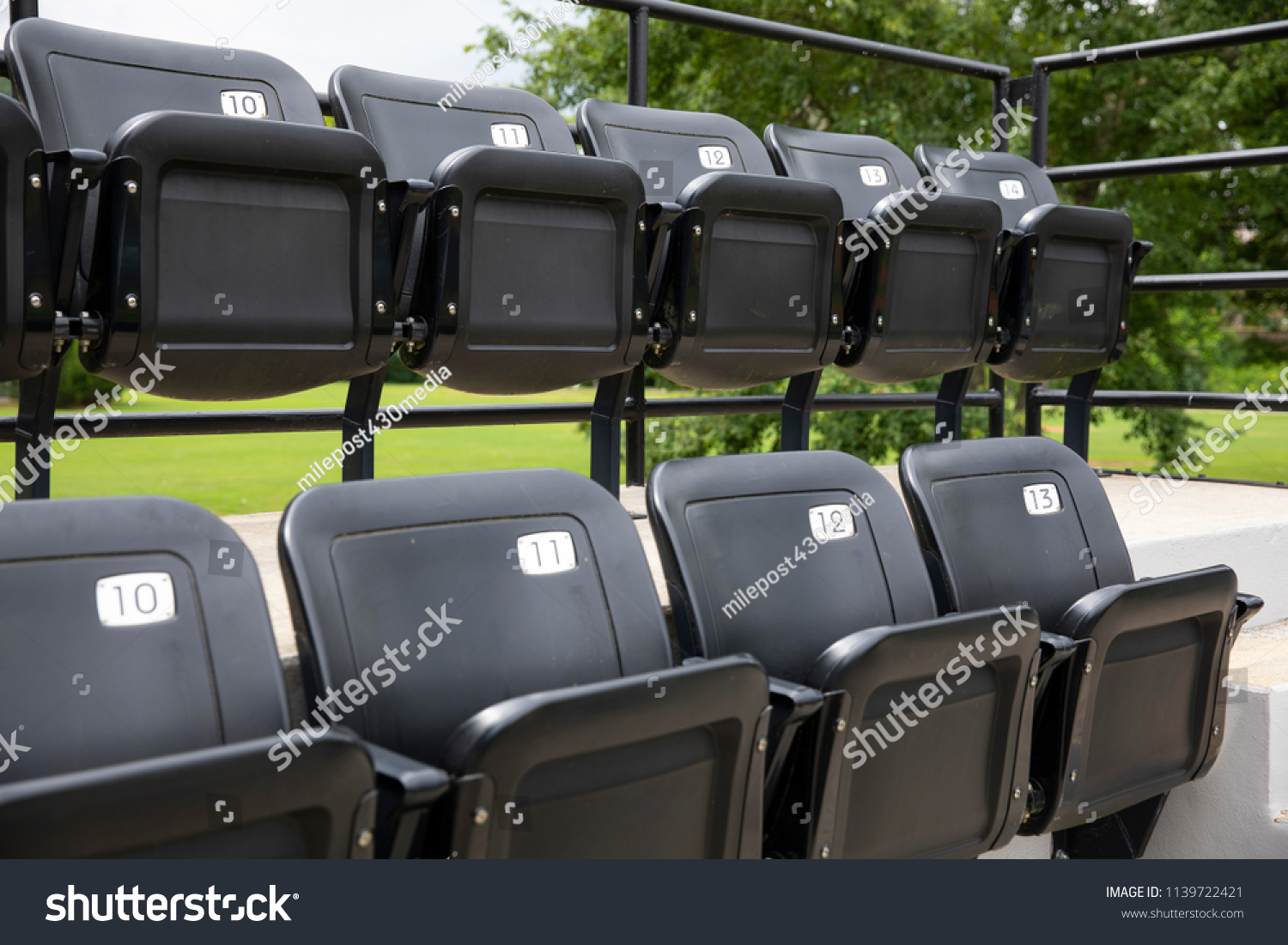 Black Stadium Seats Stock Photo 1139722421 | Shutterstock