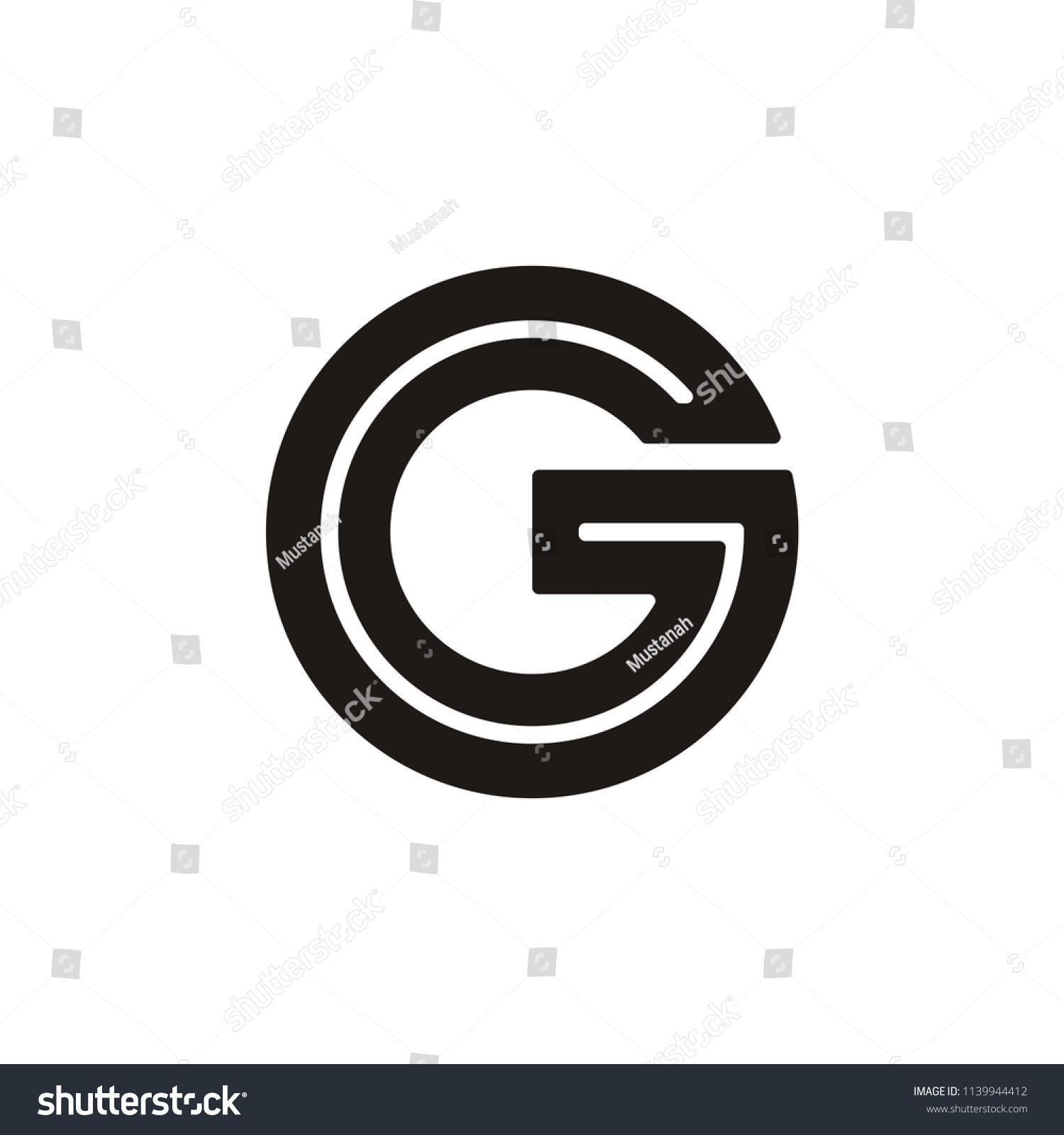 G Letter Line Circle Vector Logo Stock Vector (Royalty Free) 1139944412 ...