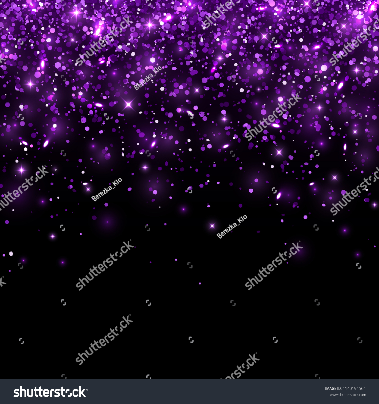 Purple Glitter On Black Background Vector Stock Vector (Royalty Free ...