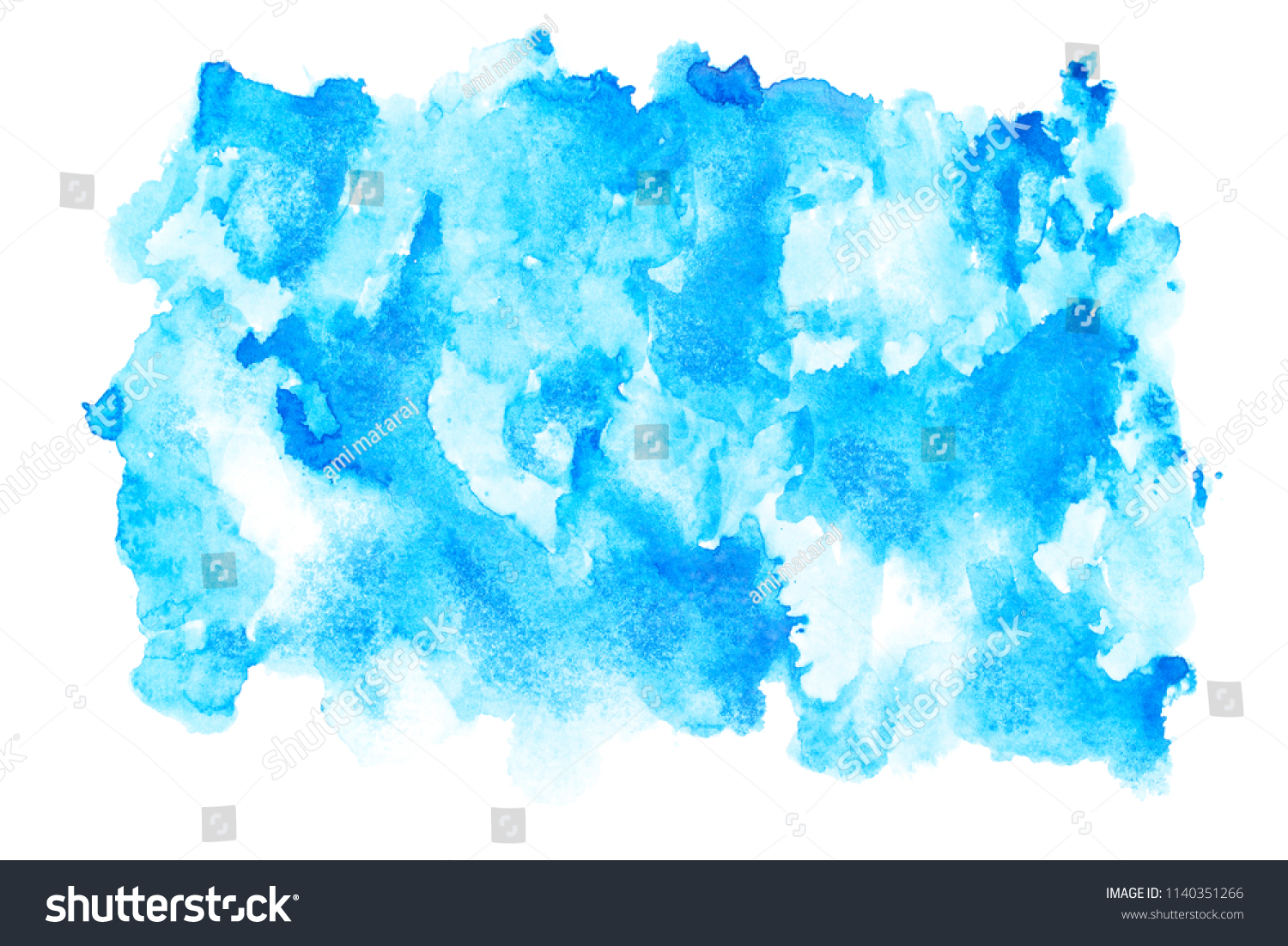 Abstract Blue Watercolor Splashing Backgroundbeautiful Color Stock ...