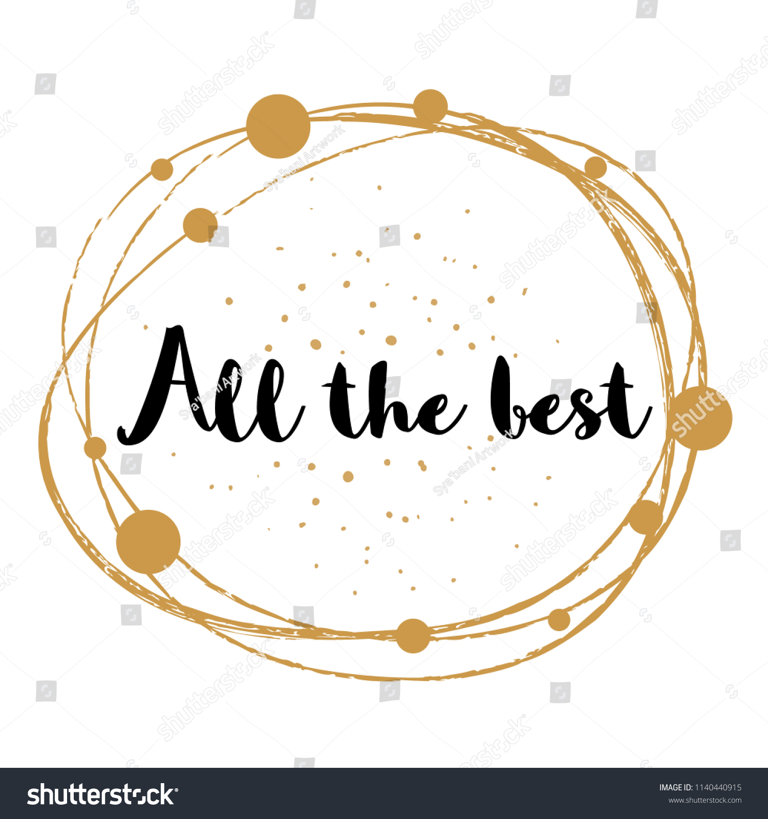 all-best-message-quote-sign-lettering-stock-vector-royalty-free