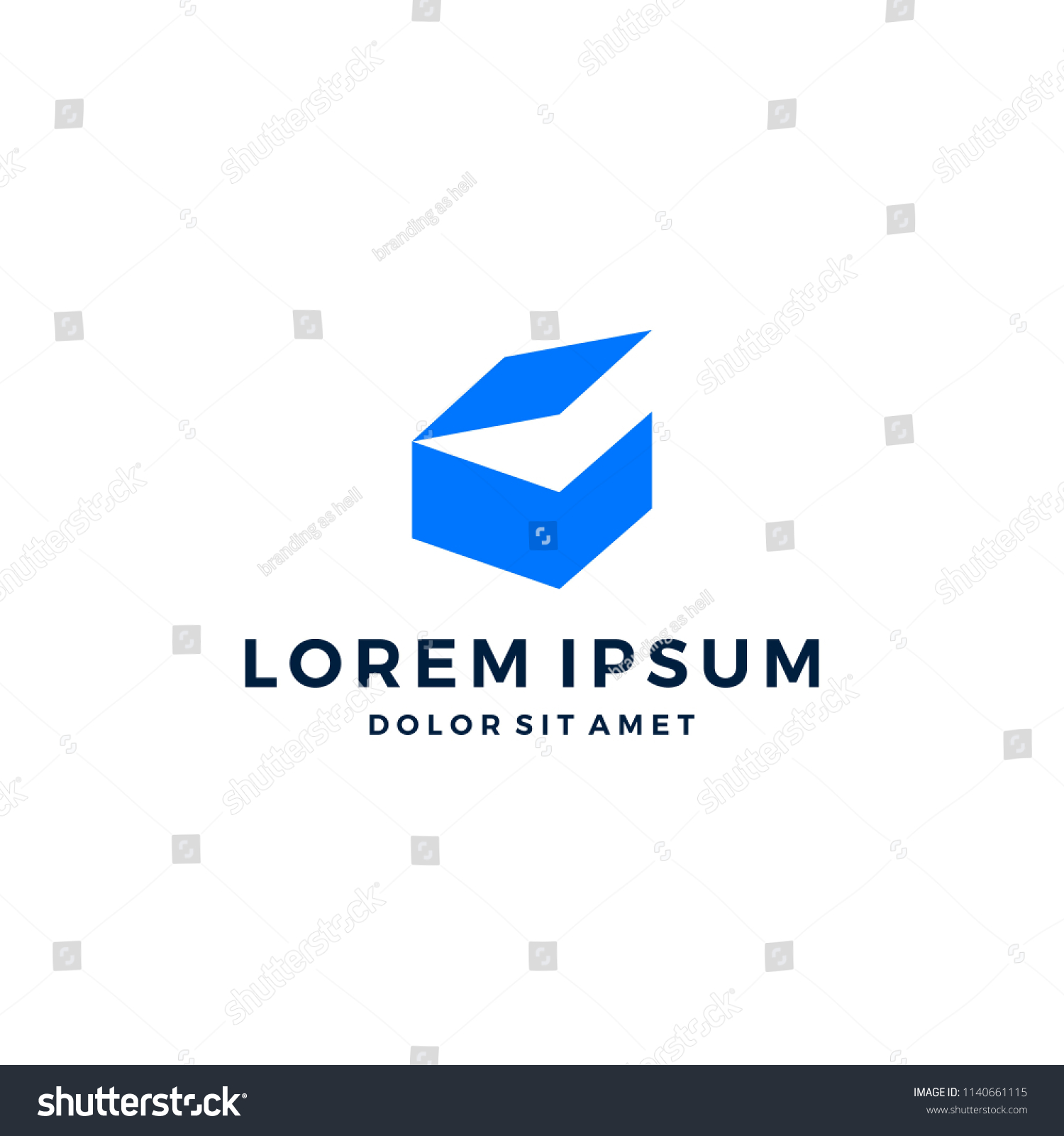 Open Box Unboxing Logo Line Art Stock Vector (Royalty Free) 1140661115 ...