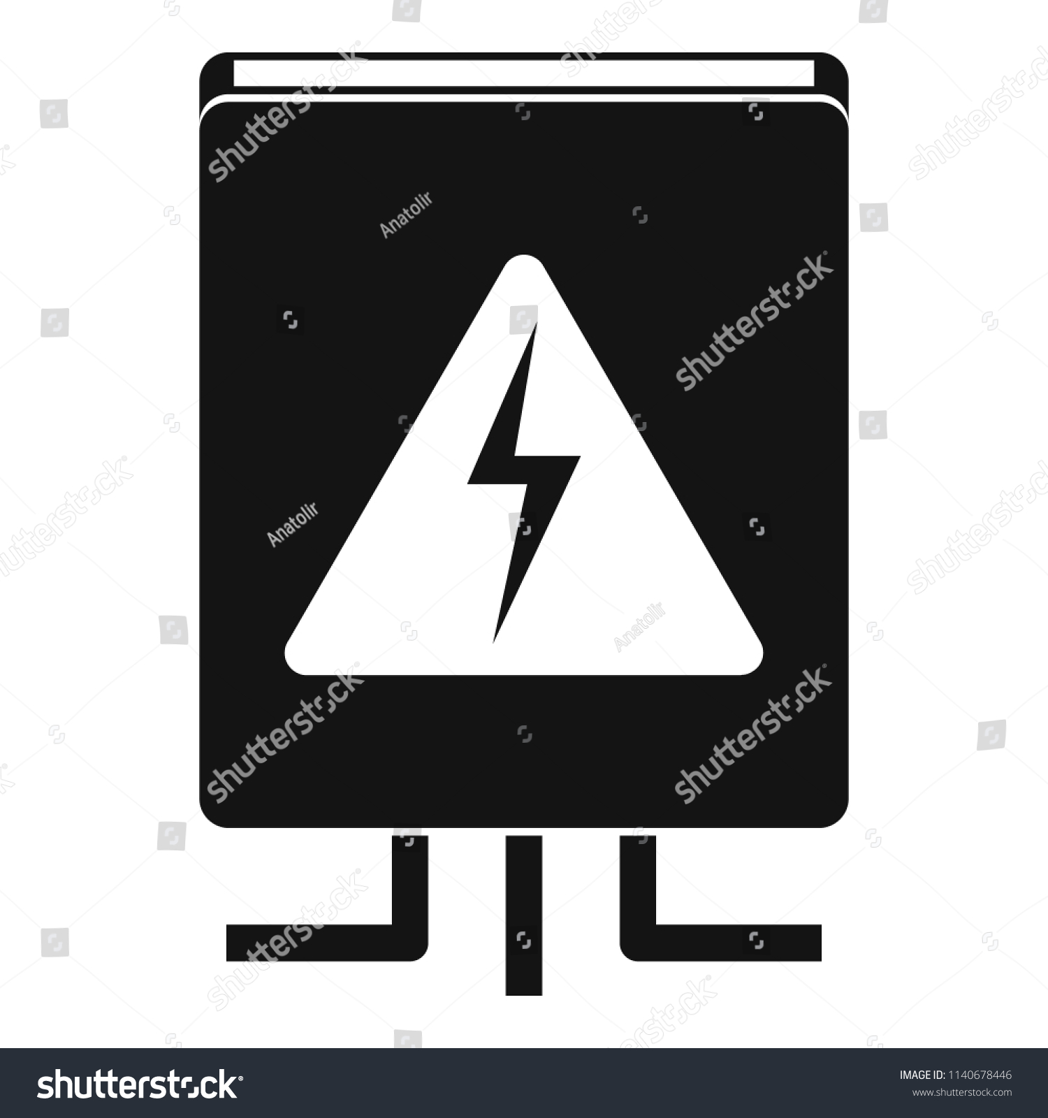 Electrical Box Icon Simple Illustration Electrical Stock Vector ...