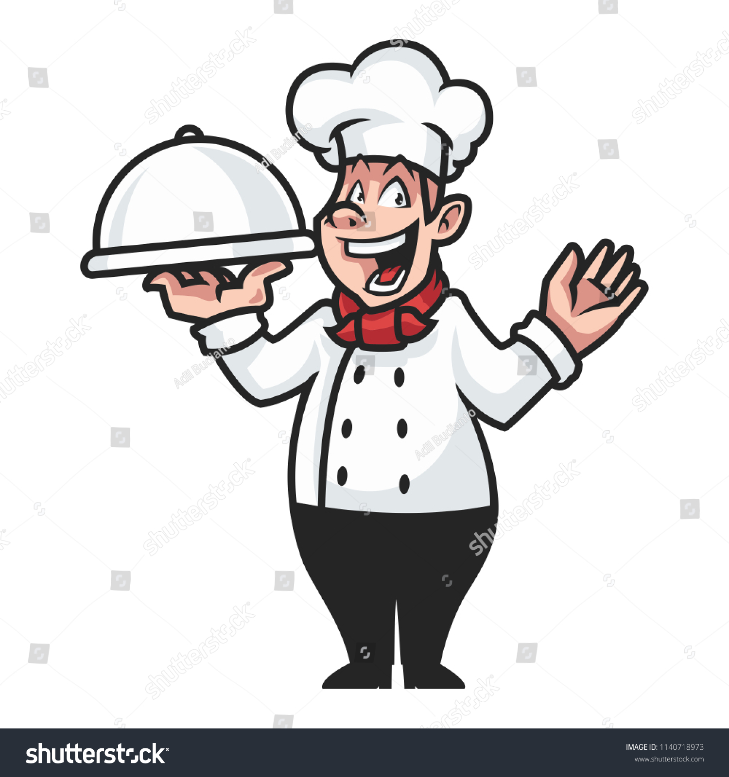 Chef Mascot Vector Illustration Stock Vector (Royalty Free) 1140718973 ...